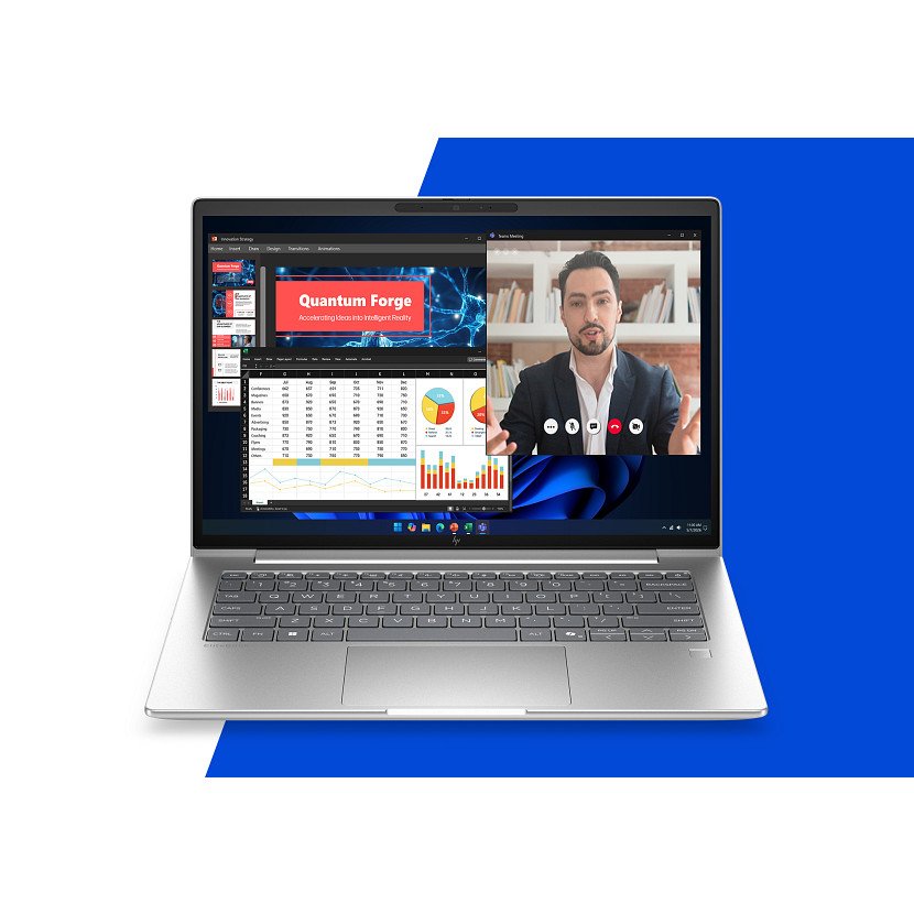 Hp Elitebook 6 G2i Notebook Ai Ai Pc Diseño De Bisagra En 177 Grados Intel Core 7 350 / Hasta 4.8 Ghz Win 11 Pro Intel Graphics 32 Gb Ram 512 Gb Ssd Nvme 14" Ips 1920 X 1200 Gigabit Ethernet Wi-Fi 7 Bluetooth 6.0 Nfc Aluminio Pik