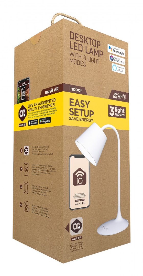 EAN 8426801166486 - Muvit MIOLAMP004 lámpara de mesa 6 W LED G Blanco imagen 3