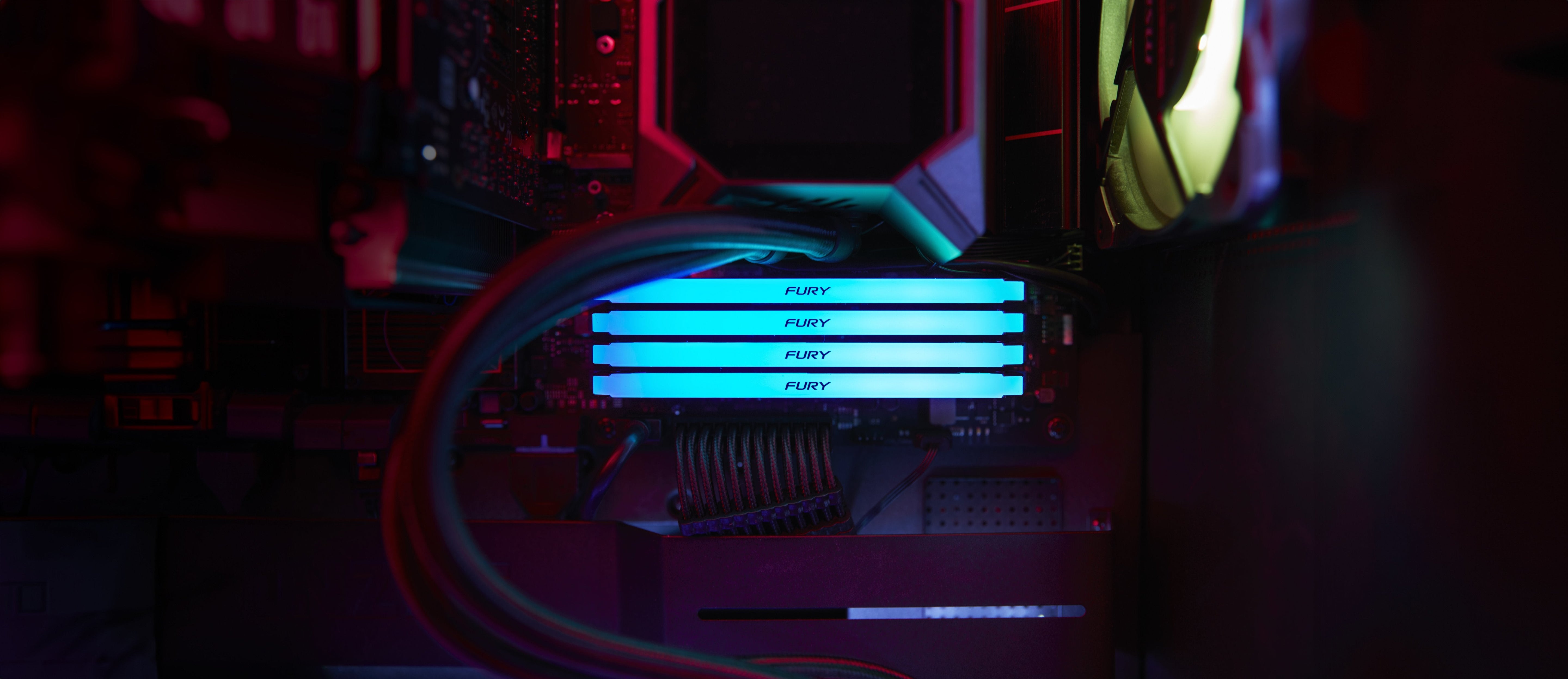 Memoria Kingston Fury Dimm Ddr4 32 Gb 3200 (4x 8 Gb) Kf432c16bb2ak4/32, Beast Rgb, Intel Xmp Kf432c16bb2ak4/32 Negro