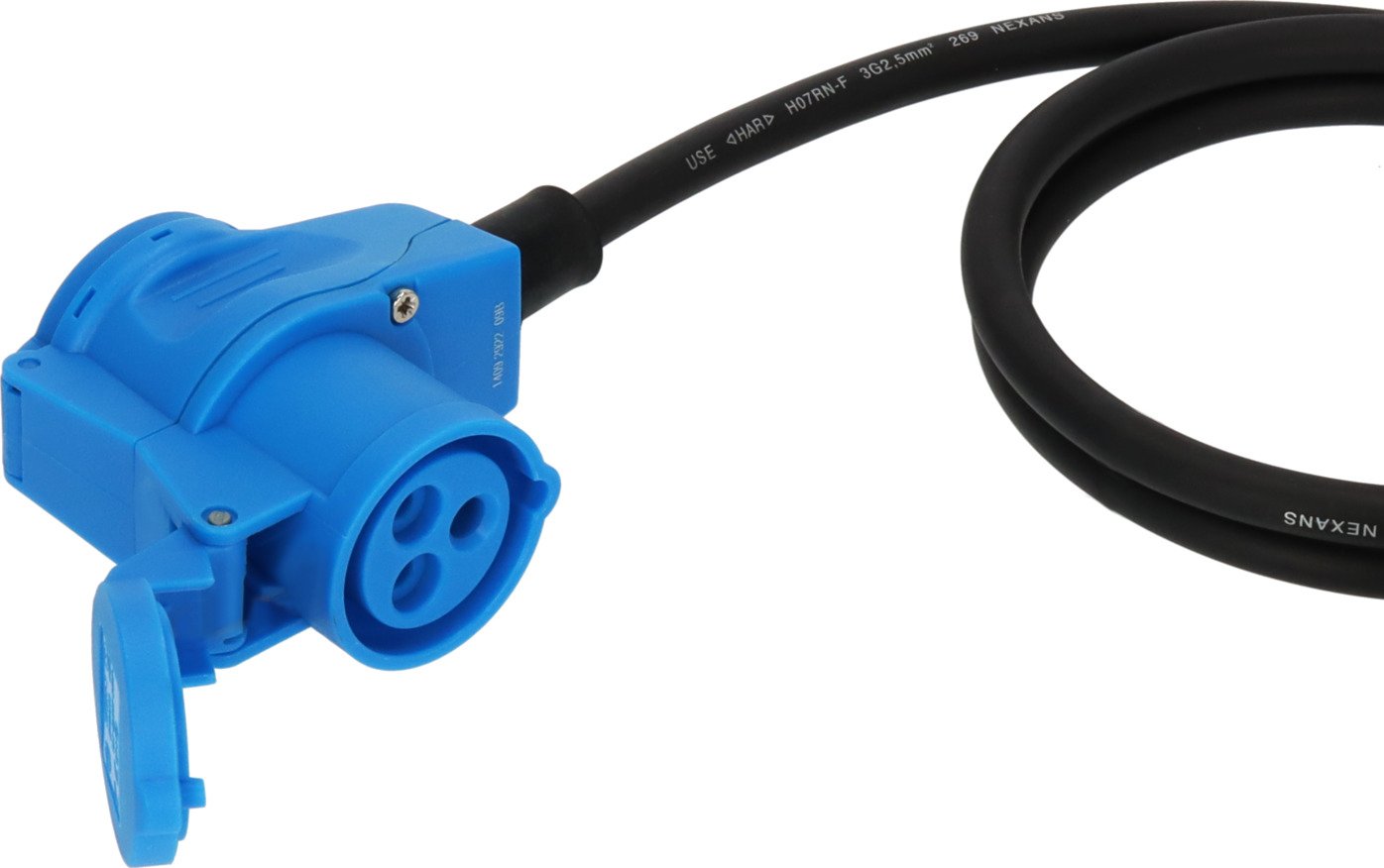 Brennenmuhl Adaptador-Leitung 1,5m H07rn-F3g2.5 Sw Mecker