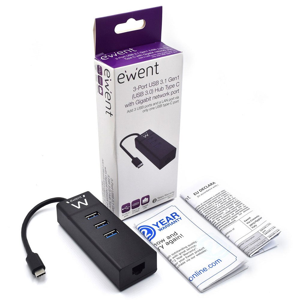 EAN 8054392619021 - Ewent EW1141 base para portátil y replicador de puertos USB 3.2 Gen 1 (3.1 Gen 1) Type-C Negro imagen 6