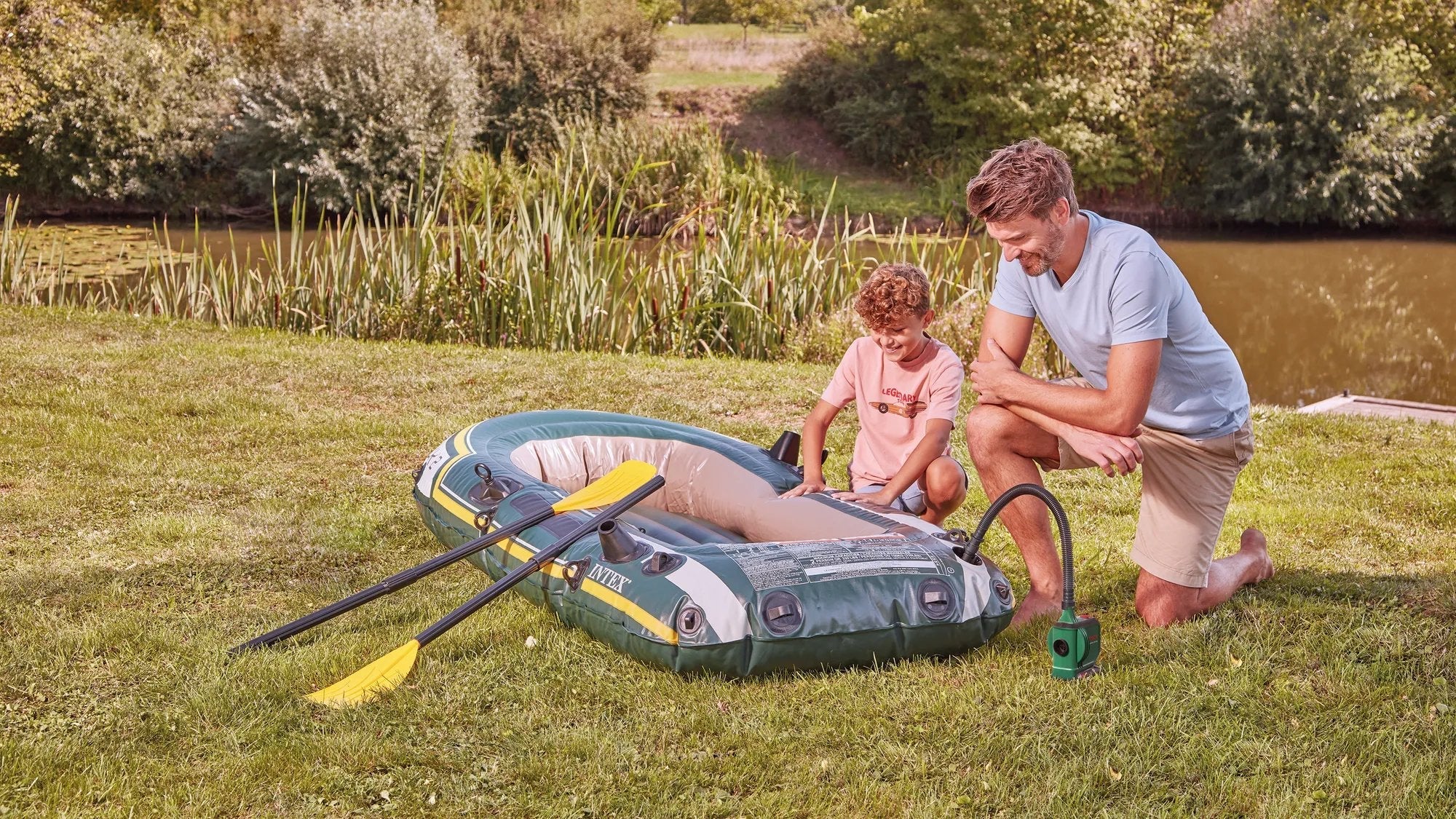 Bomba De Aire Inalámbrica Bosch Easyinflate 18v-500 Solo, 18volt Verde/Negro, Sin Batería Ni Cargador, Power For All Alliance