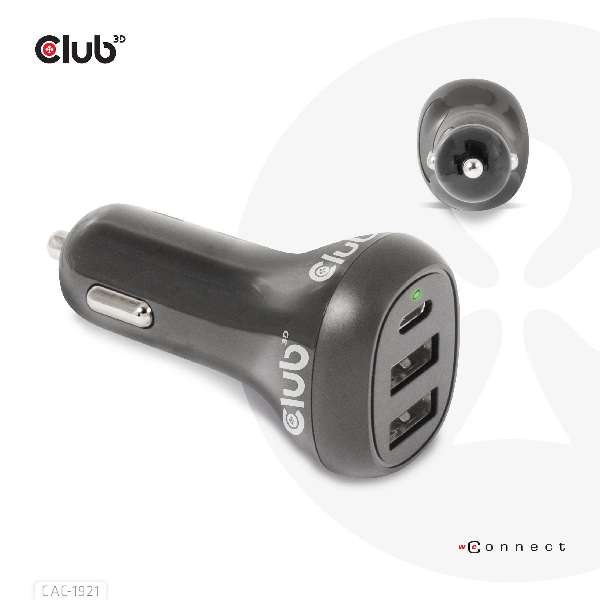 EAN 8719214472788 - CLUB3D CAC-1921 cargador de dispositivo móvil Portátil Negro Encendedor de cigarrillos Auto imagen 9