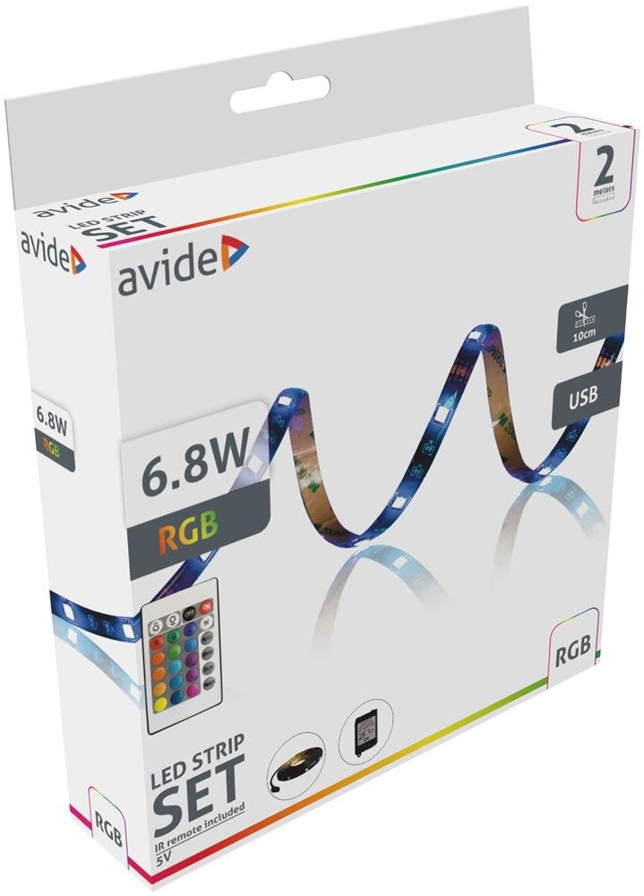 Avide Led Mreifen Blimer 5v Smd5050 30led Rgb Ip65 2m