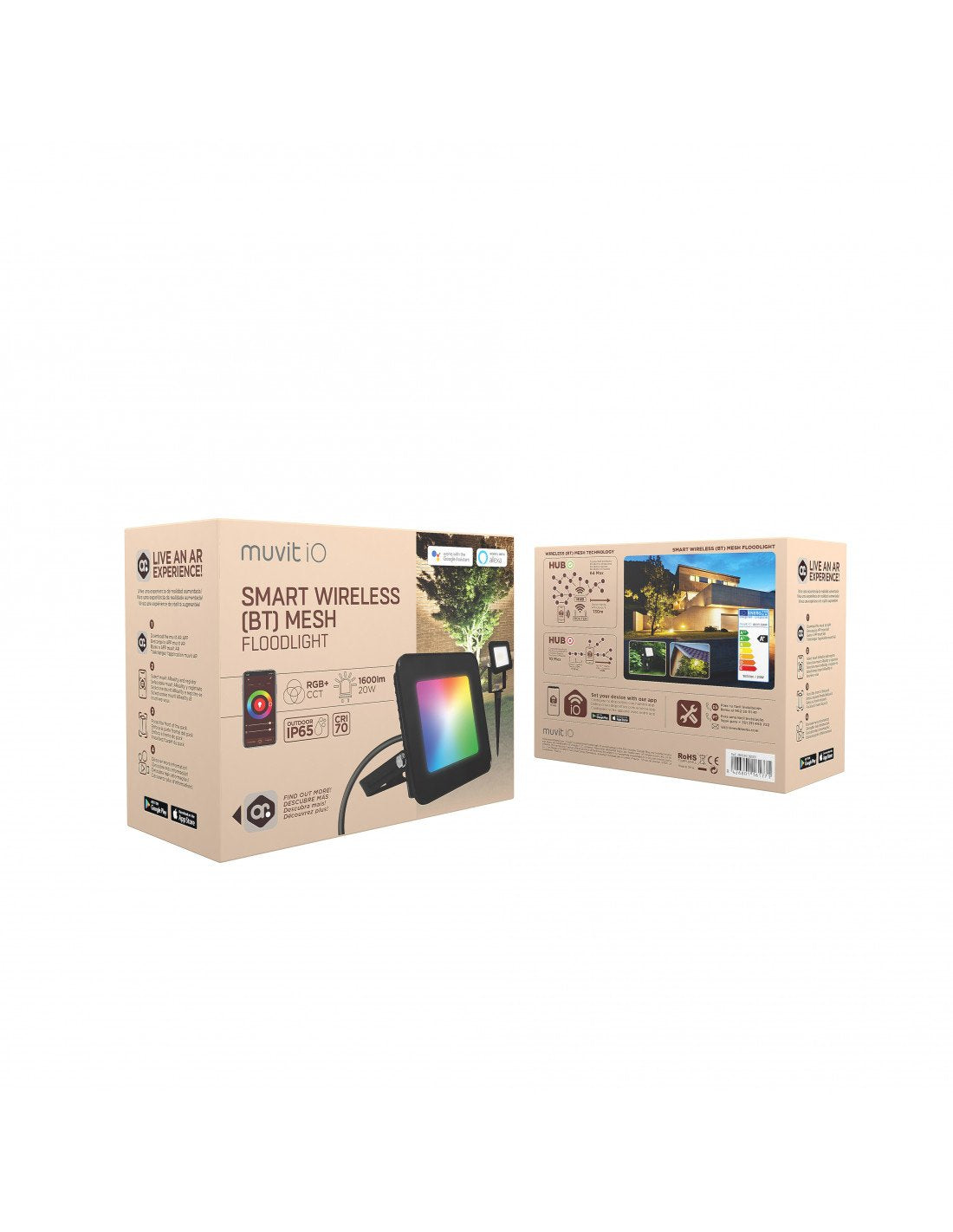 Foco Proyector Muvit Iio Wireless Mesh 20w Rgb+Cct
