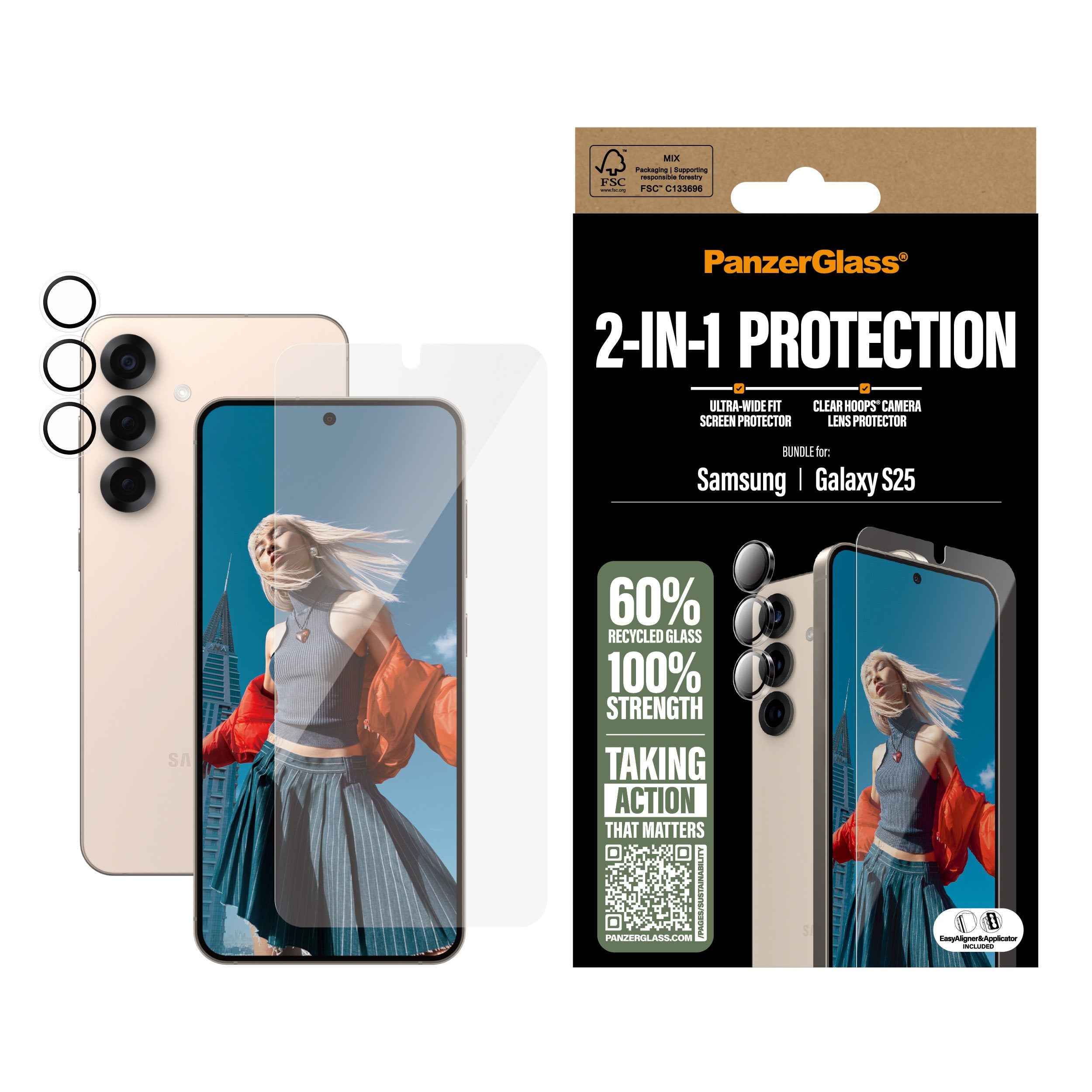 EAN 5715685019470 - PanzerGlass ® 2-in-1 Protection Bundle Samsung Galaxy S25 Protector de pantalla 1 pieza(s) imagen 2