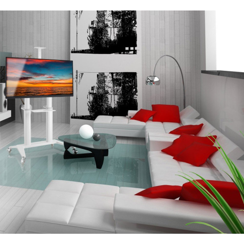 EAN 8059018362183 - Techly ICA-TR49W mueble y soporte para dispositivo multimedia Blanco Panel plano Carro multimedia imagen 9