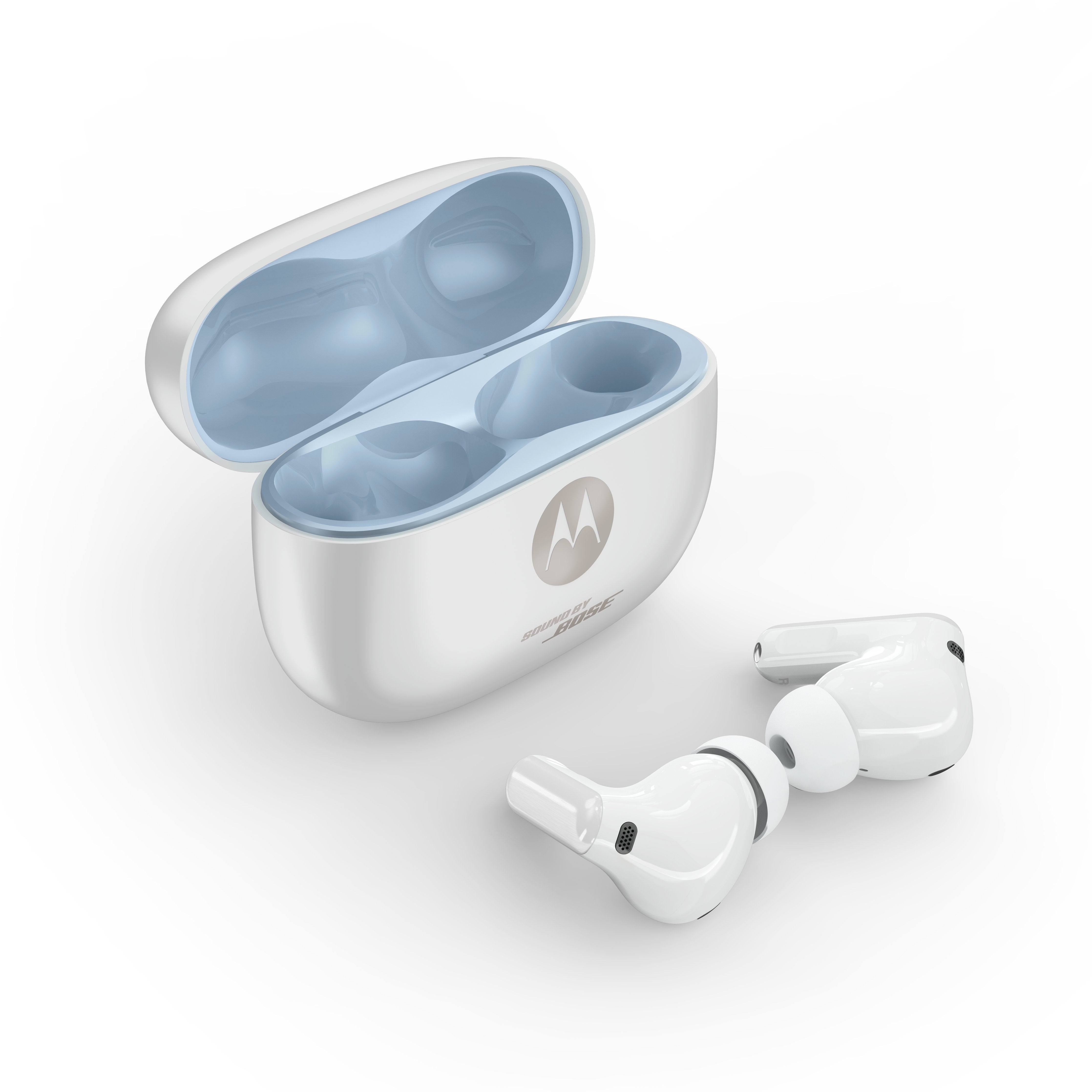 Motorola Moto Buds 2 Plus Auriculares Inalámbricos Con Micro En Oreja Bluetooth Cancelación De Sonido Activo Pantone Cool White