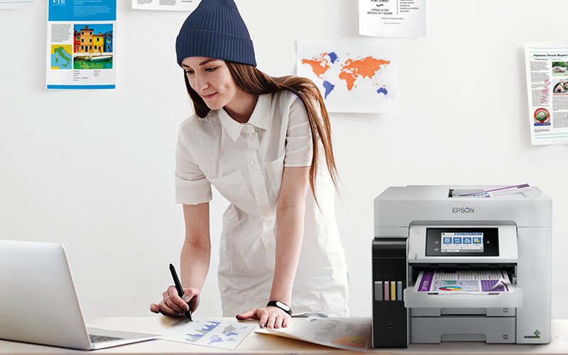 Impresora Multifuncional Epson Ecotank L6580 Color, Inyección De Tinta, A4, Wi-Fi, Gris Claro