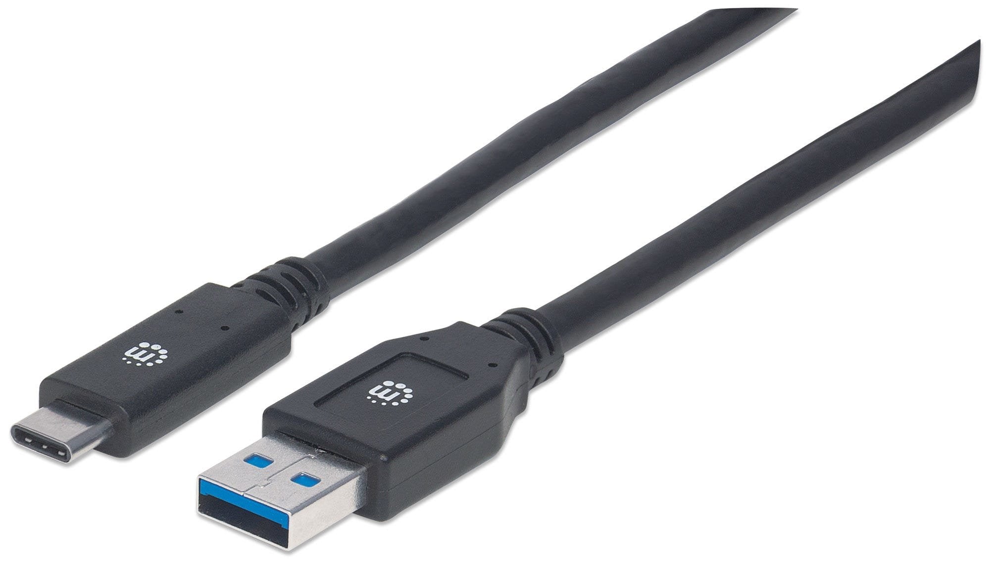 Manhattan Cable Usb 3.1 Gen 1 3m Type-A Macho A Tipo C Macho 5 Gbps Negro