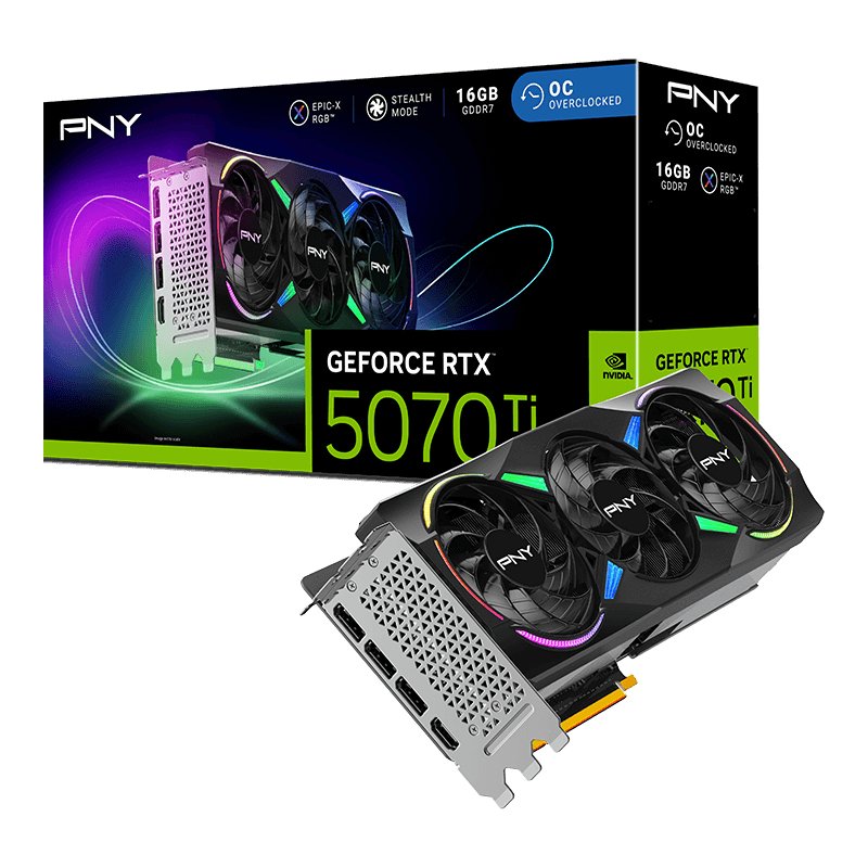 Vga Pny Geforce Rtx 5070 Argb Oc 16gb Ddr7 3xdp 1xhdmi 2.3 Ghz Cuda 8960 256bit 300w