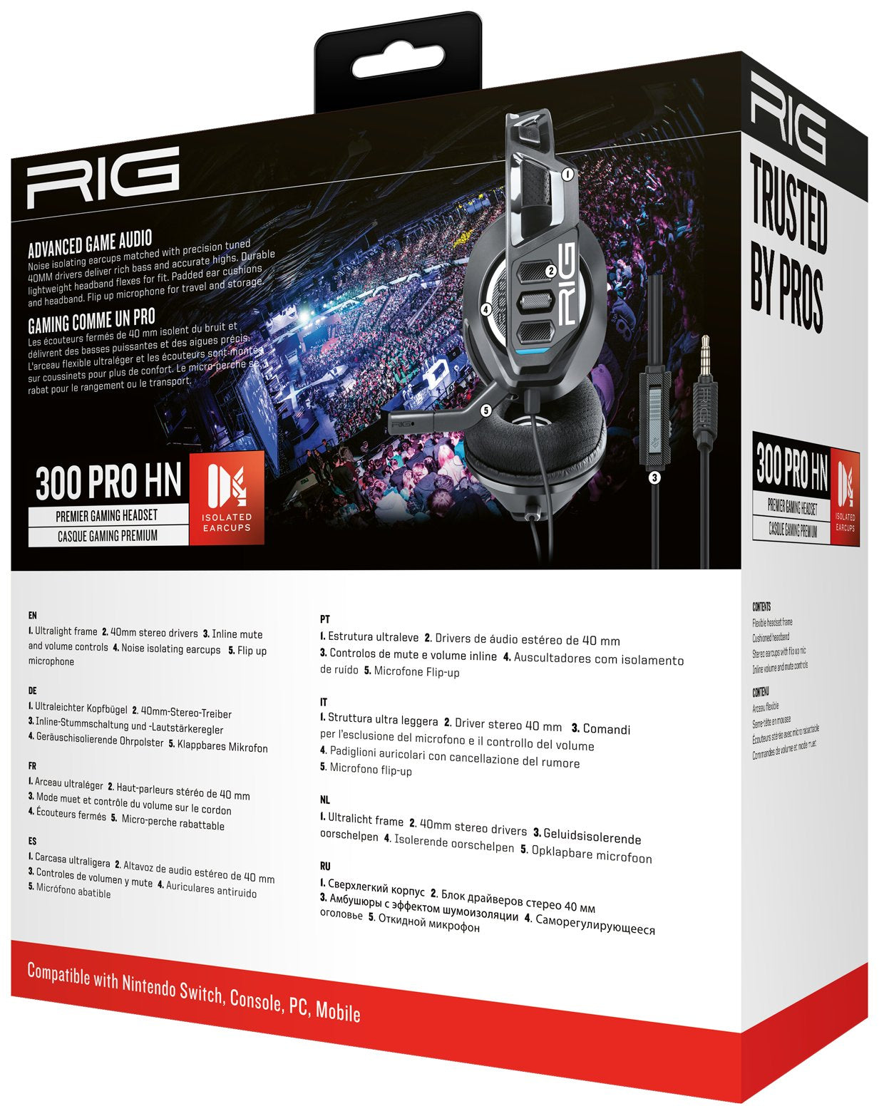EAN 3665962009217 - NACON RIG 300 PRO HN Auriculares Alámbrico Diadema Juego Negro imagen 4