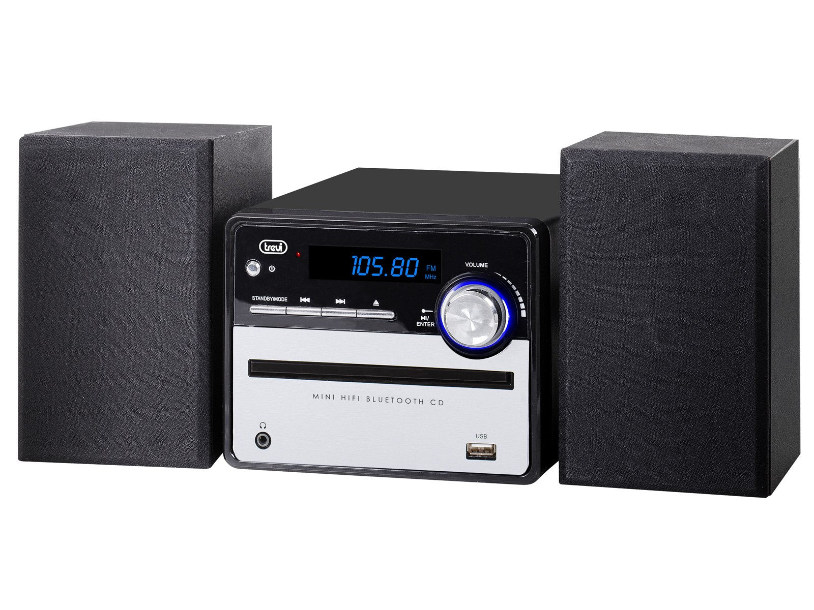 EAN 8011000040158 - Trevi HCX 10F6 Minicadena de música para uso doméstico 20 W Negro, Plata imagen 1