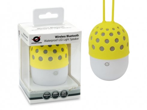 Conceptronic Altavoz Bluetooth Con Luz Led Cspkbtwphly Color Amarillo