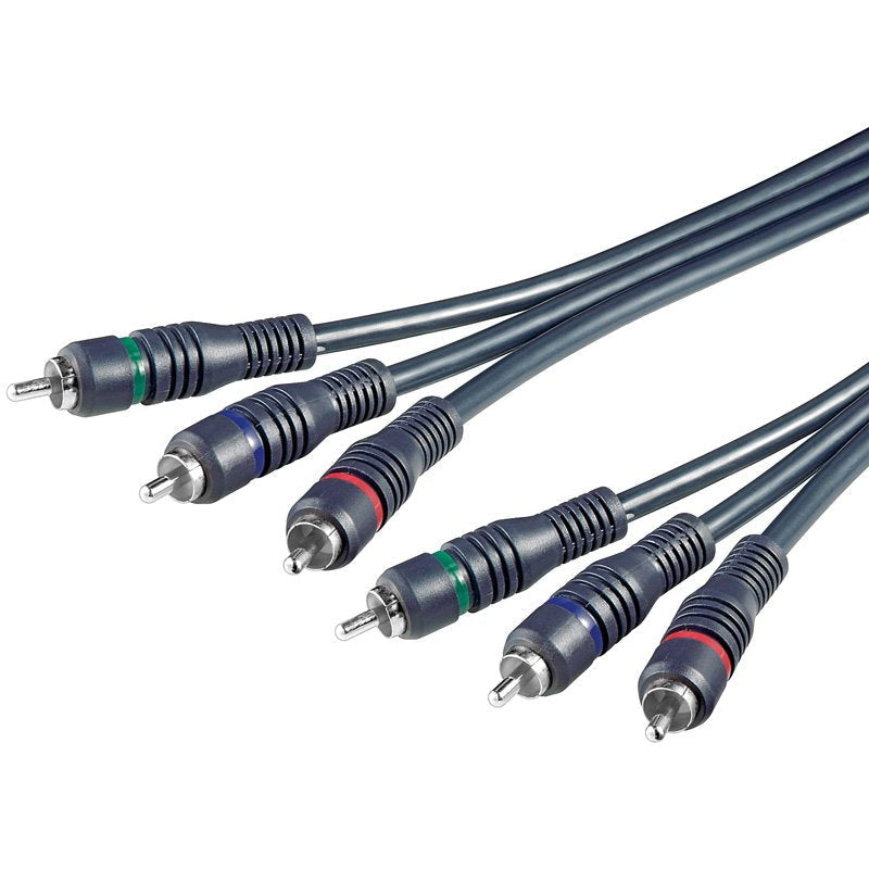Cable 5m 3xrca Macho A 3xrca Macho Con Rg59 Video