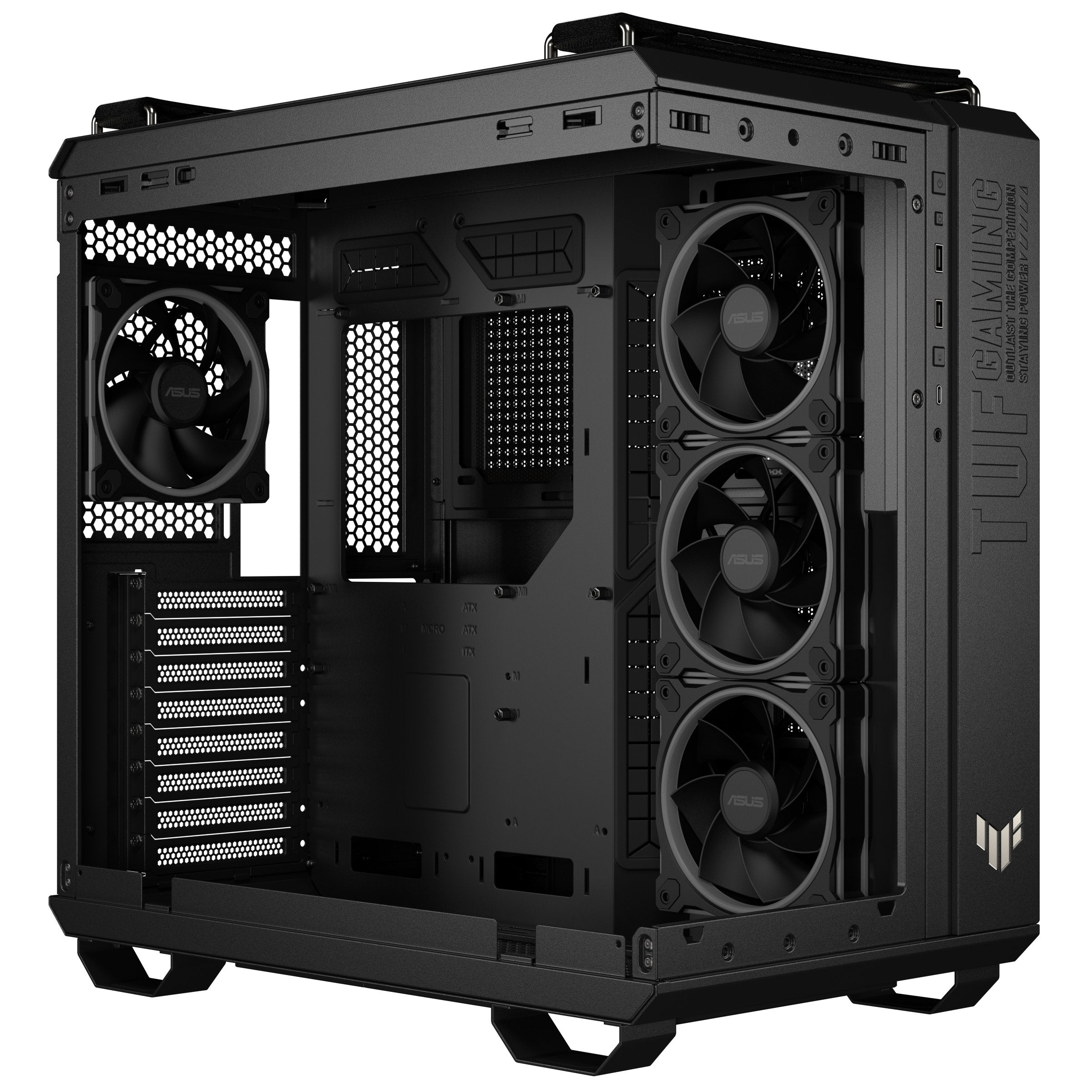 EAN 4711387696613 - ASUS TUF GAMING GT502 Horizon TG ARGB Black Midi Tower Negro imagen 10