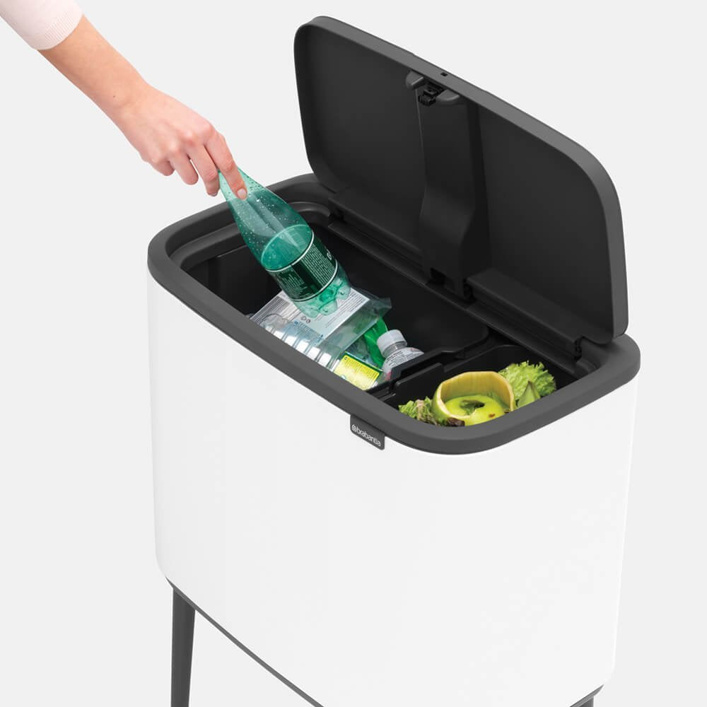 Brabantia Mülleimer Bo Touch Bin Weis, 11 + 23 L
