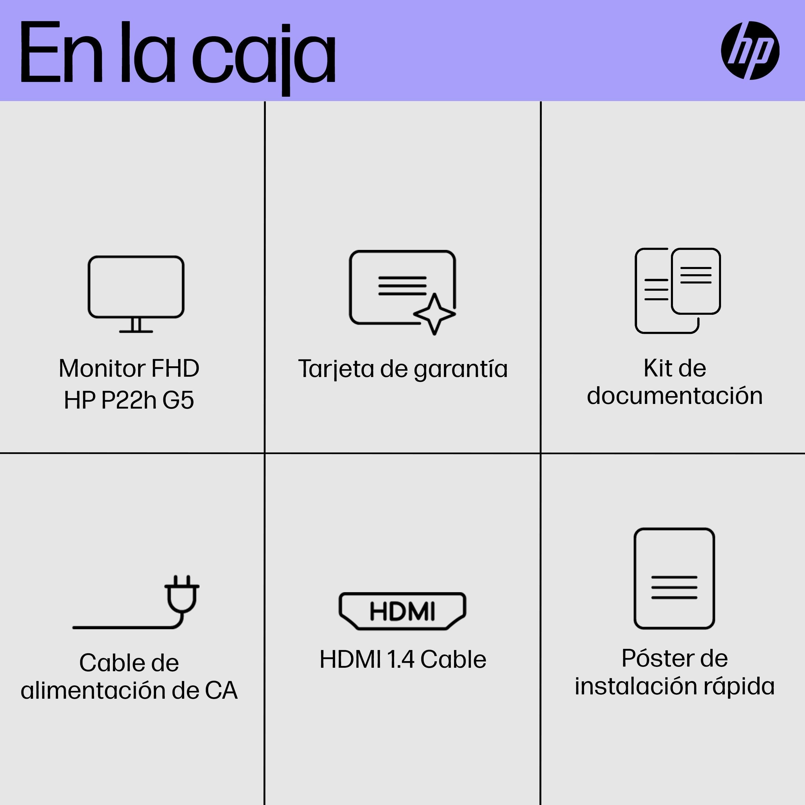 EAN 0196548131686 - HP P22h G5 FHD Monitor pantalla para PC 54,6 cm (21.5") 1920 x 1080 Pixeles Full HD LCD Negro imagen 12