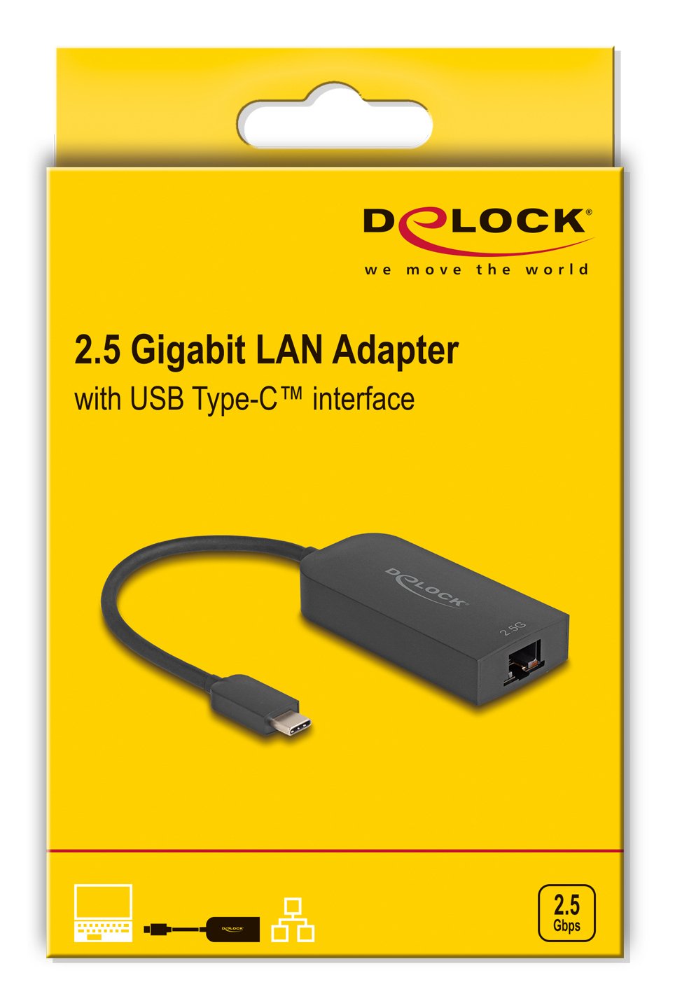 Delock Usb Type-C Netzwerk Adapter 2,5 Gigabit Lan 1 X Rj45 Asix