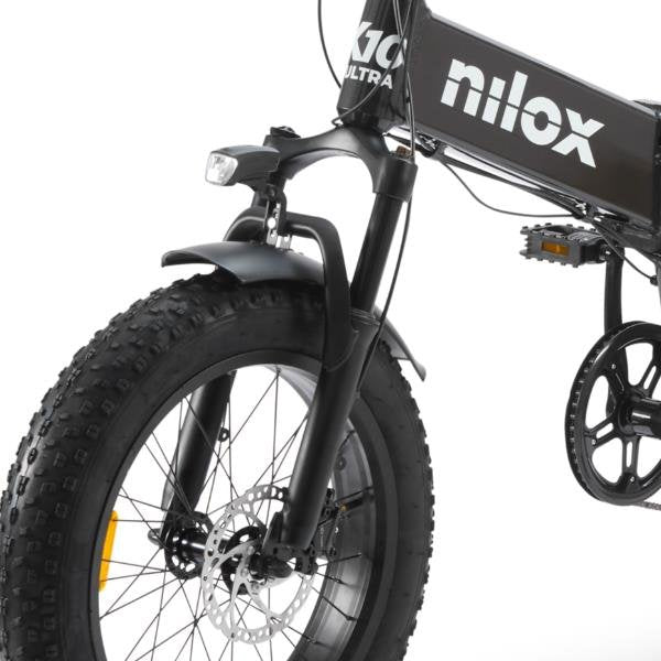 Bicicleta Eléctrica Nilox, Ebike X10 Ultra, Plegable, Hasta 90 Km De Autonomía, Motor De 48 V/250 W Y Batería Extraíble De 48 V-13 Ah, Neumáticos Fat De 20" X 4", Caja De Cambios De 6 Velocidades