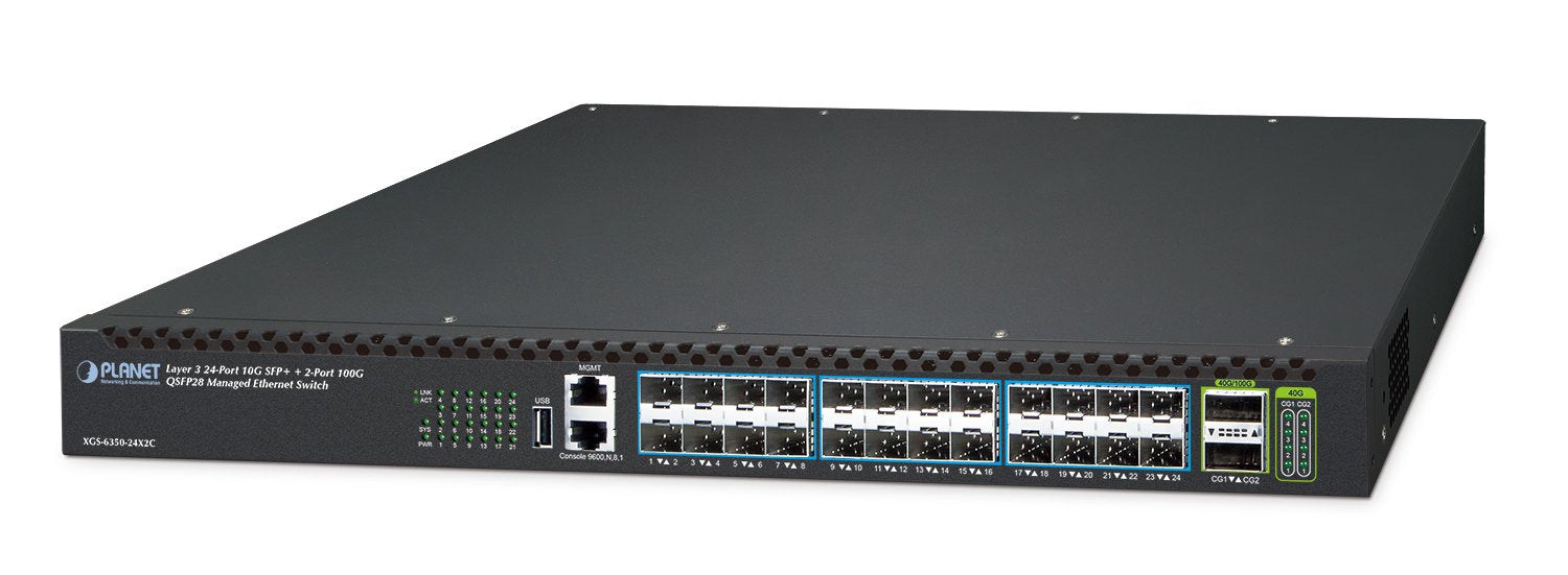 EAN 4711605288040 - PLANET XGS-6350-24X2C switch Gestionado L3 Gigabit Ethernet (10/100/1000) 1U Negro imagen 1