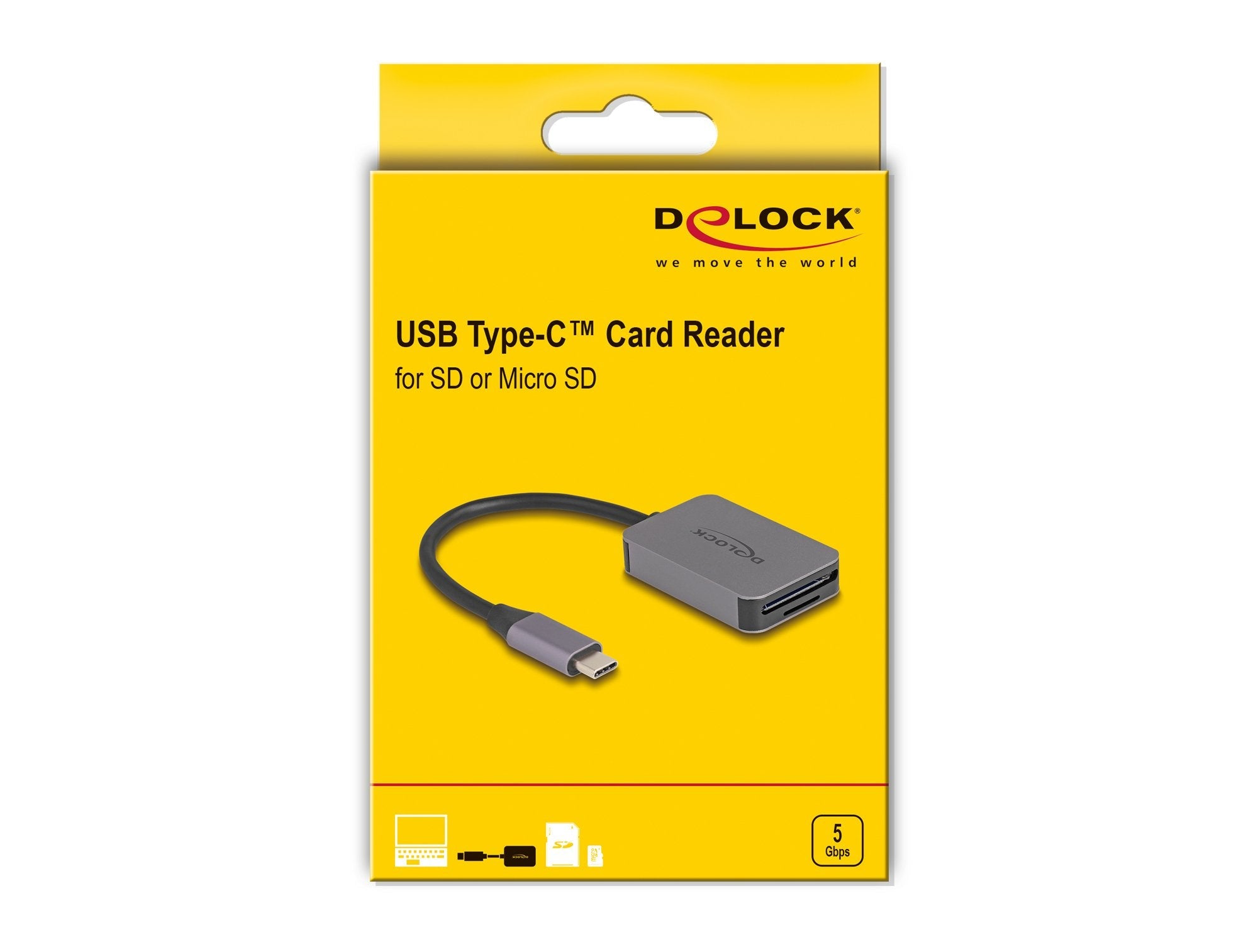 EAN 4043619910090 - DeLOCK 91009 lector de tarjeta USB 3.2 Gen 1 (3.1 Gen 1) Type-C Gris imagen 3