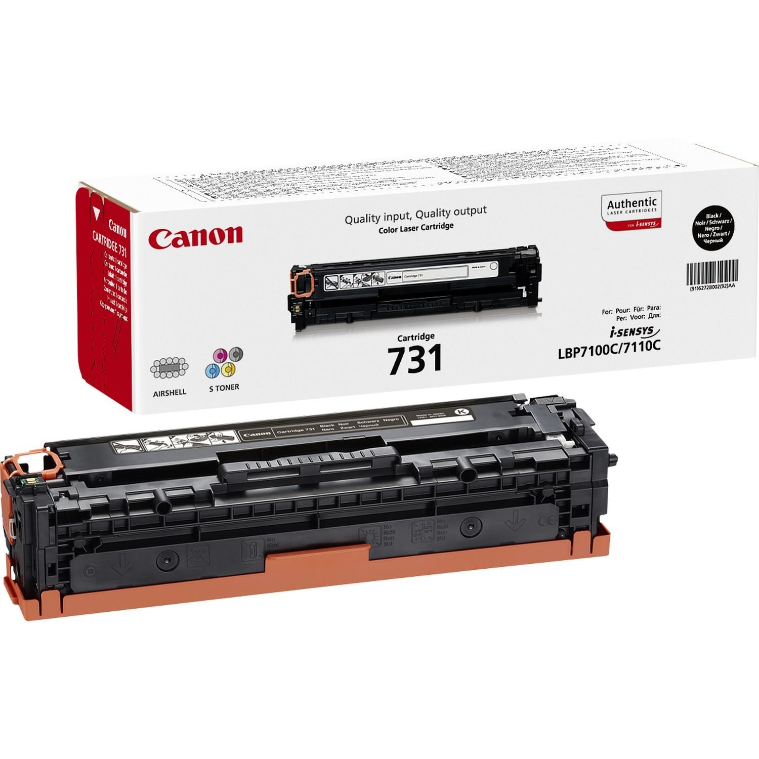 EAN 4960999904788 - Canon 731 cartucho de tóner 1 pieza(s) Original Negro imagen 1