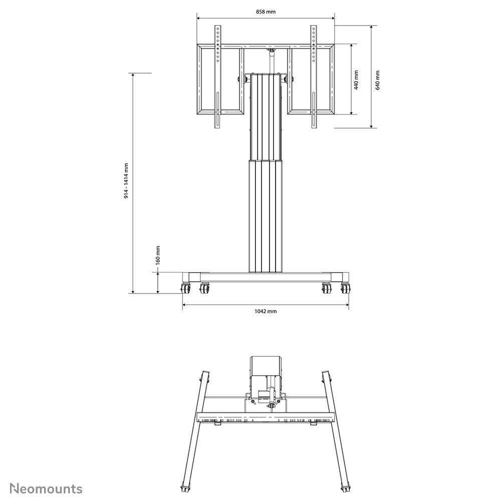 EAN 8717371445942 - Neomounts PLASMA-M2500TSILVER mueble y soporte para dispositivo multimedia Plata imagen 8