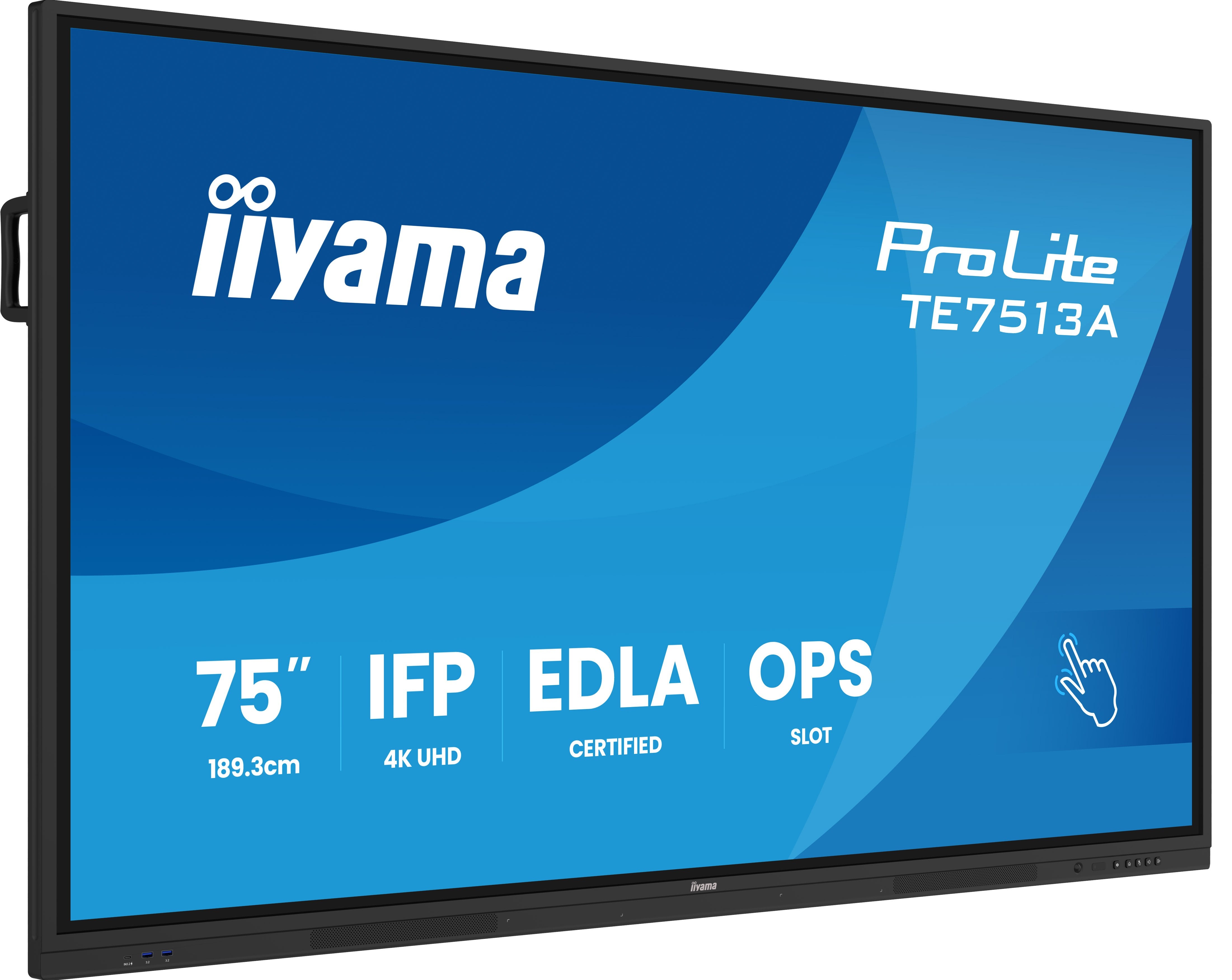 EAN 4948570128129 - iiyama TE7513A-B3AG pantalla de señalización Panel plano interactivo 190,5 cm (75") LCD Wifi 500 cd / m² imagen 3
