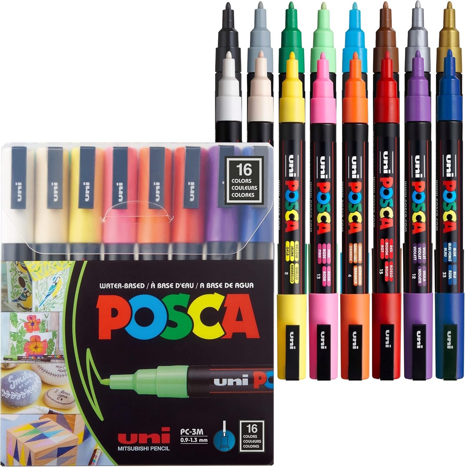 EAN 3296280033365 - POSCA PC-3M Colores surtidos 16 pieza(s) imagen 1
