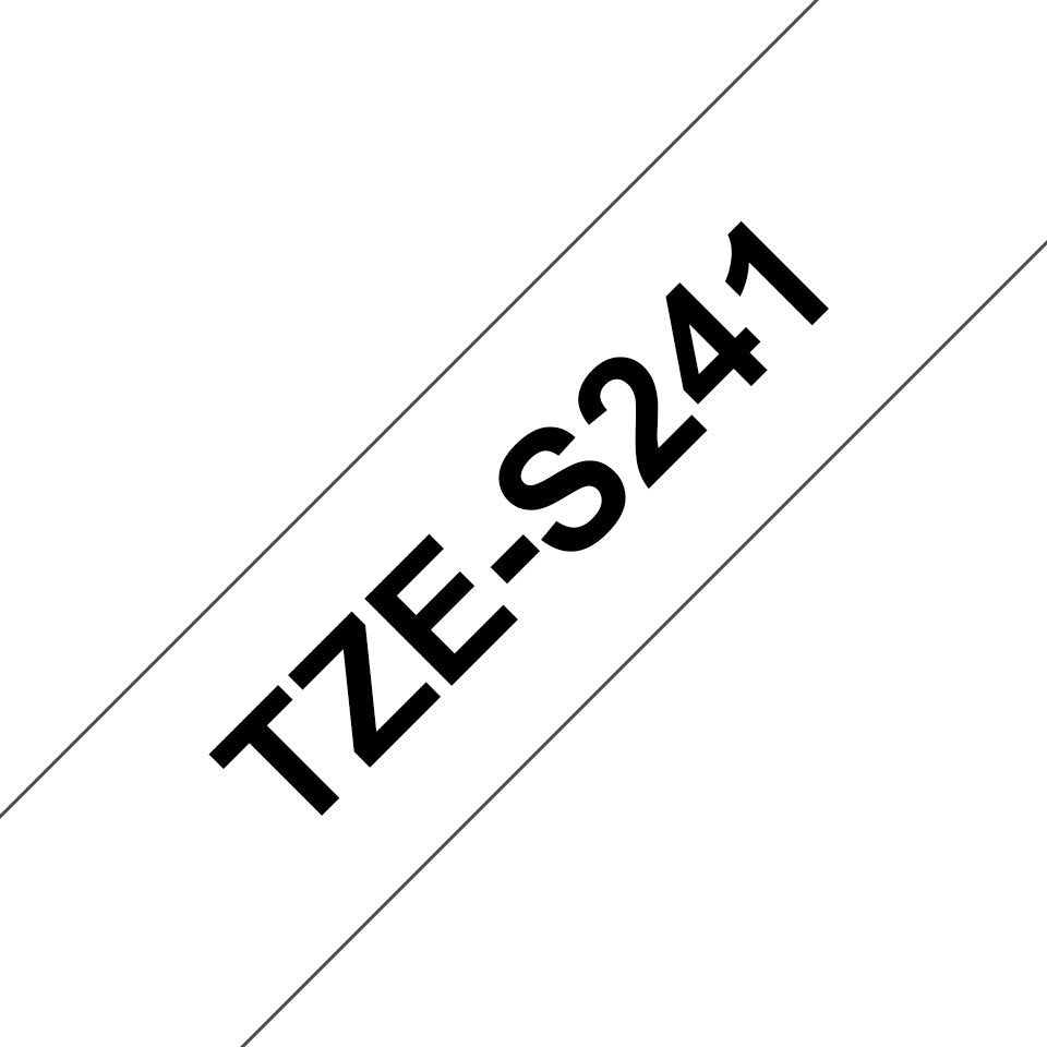 Cinta Brother Laminada Tze-S241blanca Negra 18mm 8m