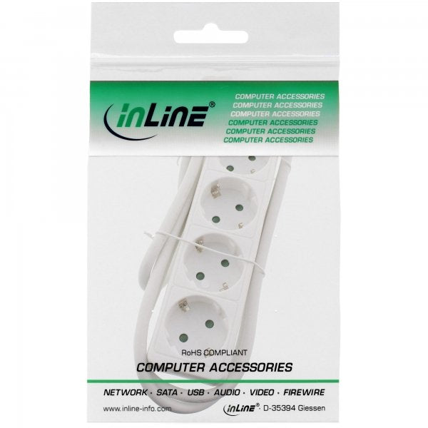 EAN 4043718210473 - InLine 4043718210473 base múltiple 1,5 m 4 salidas AC Interior Blanco imagen 2