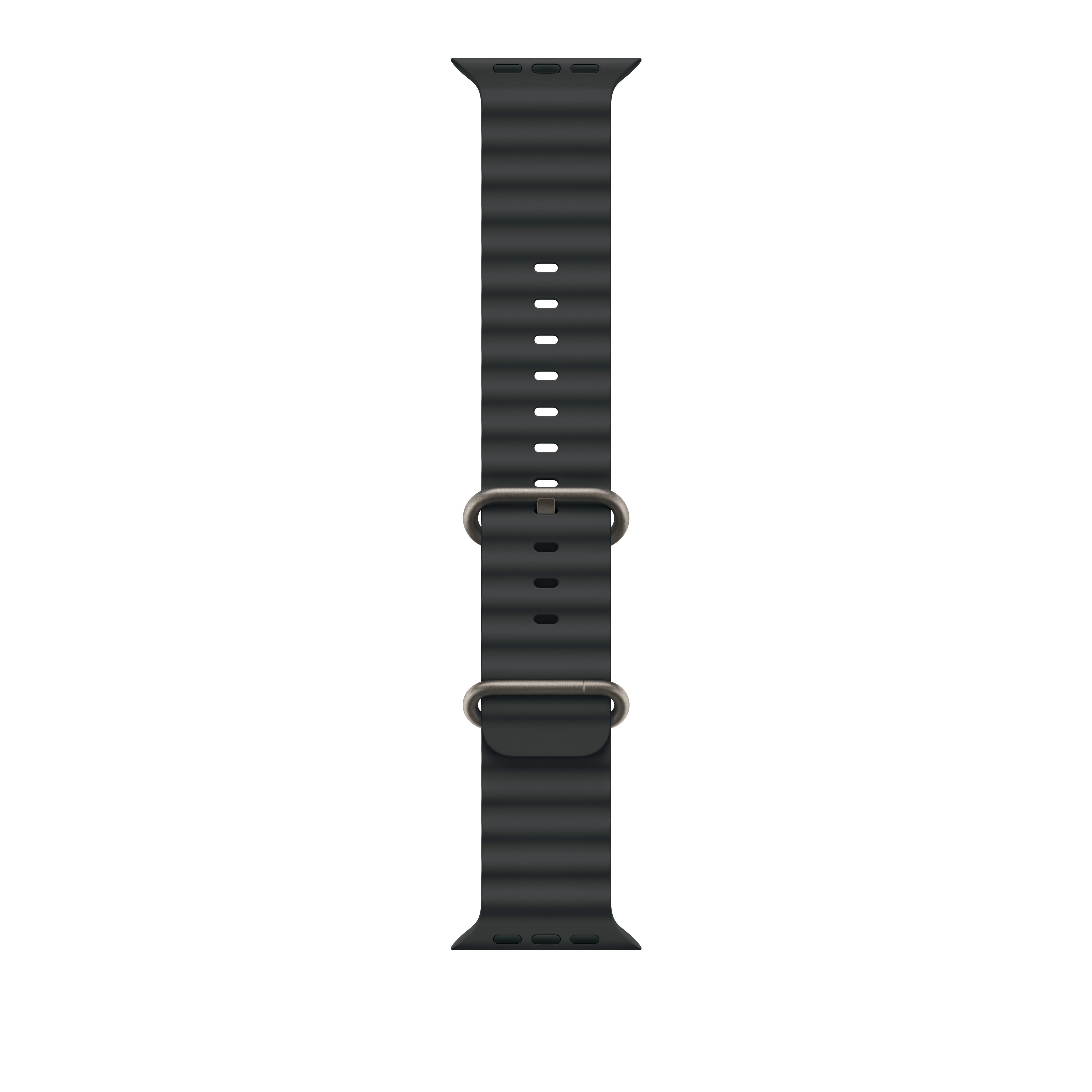 Apple 49mm Black Ocean Band - Natural Titanium Finish