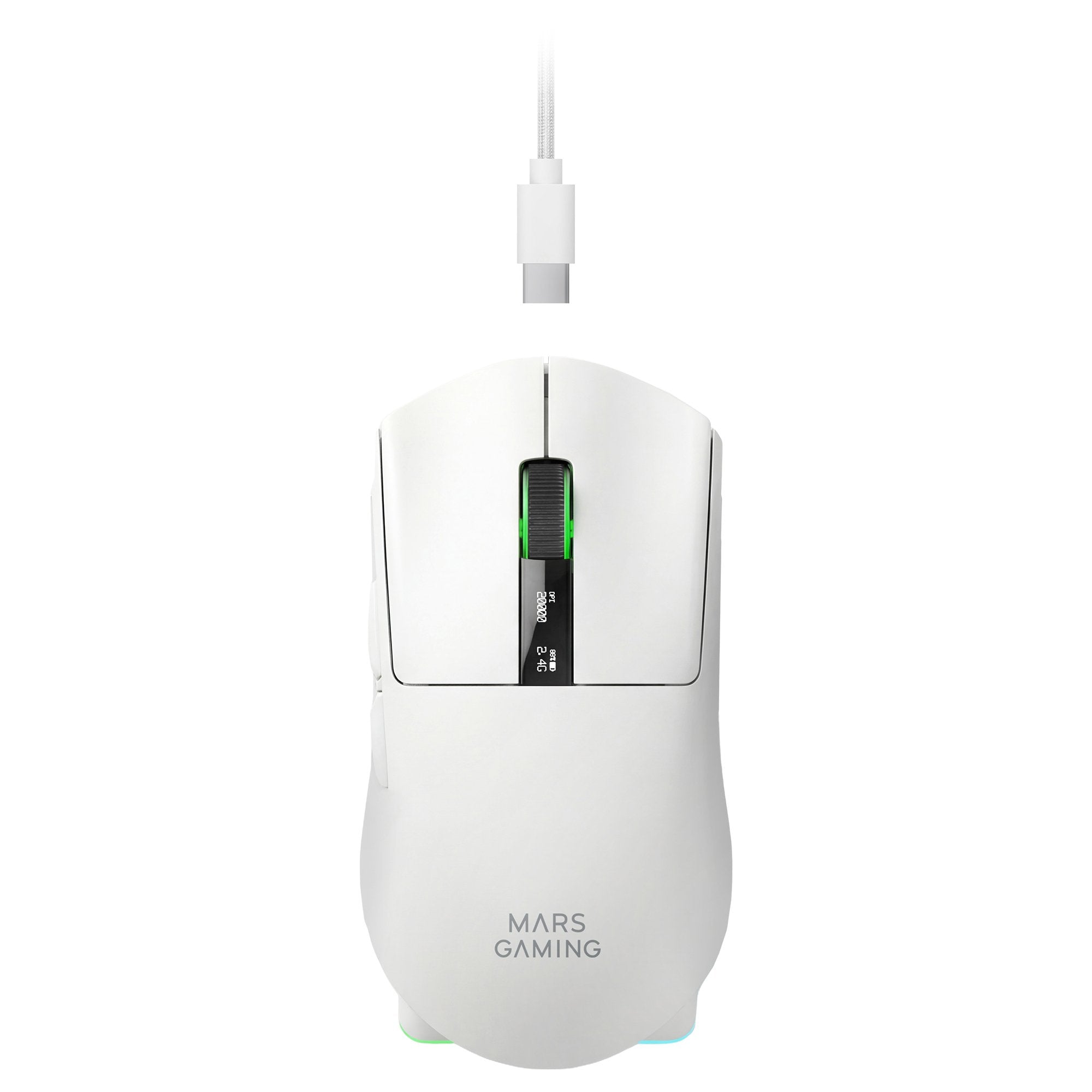 Ratón Gaming Inalámbrico Mars Gaming Mmw-Elite Batería Recargable Hasta 20000 Dpi Blanco