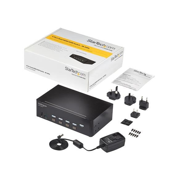 Startech Switch Kvm 4 Puertos 2xhdmi 4k