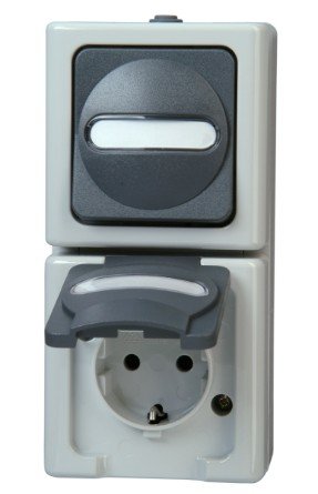 Kopp 130856009 Azul Electric Aus Wechsels. Steckdosenk Grau