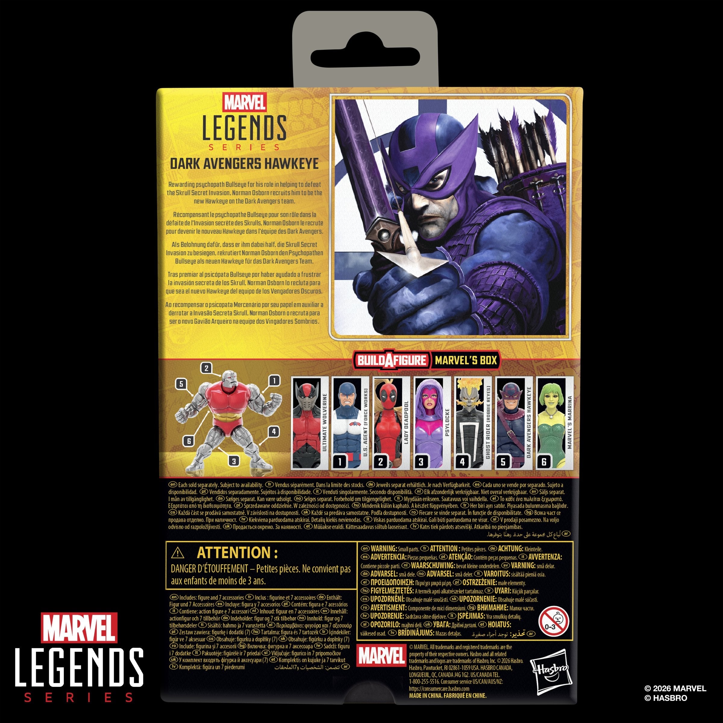 Figura Dark Avengers Hawkeye Marvel Legends Series 15cm