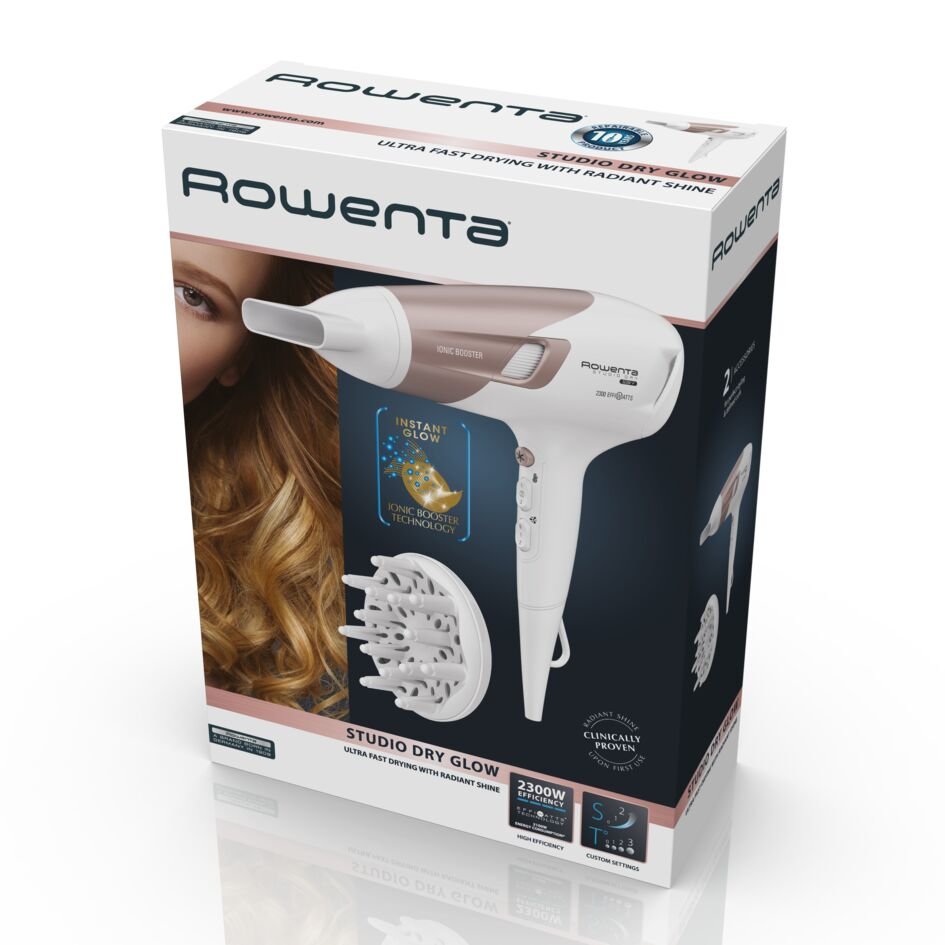 EAN 3121040078044 - Rowenta Studio Dry CV5830 secador 2300 W Beige, Blanco imagen 15