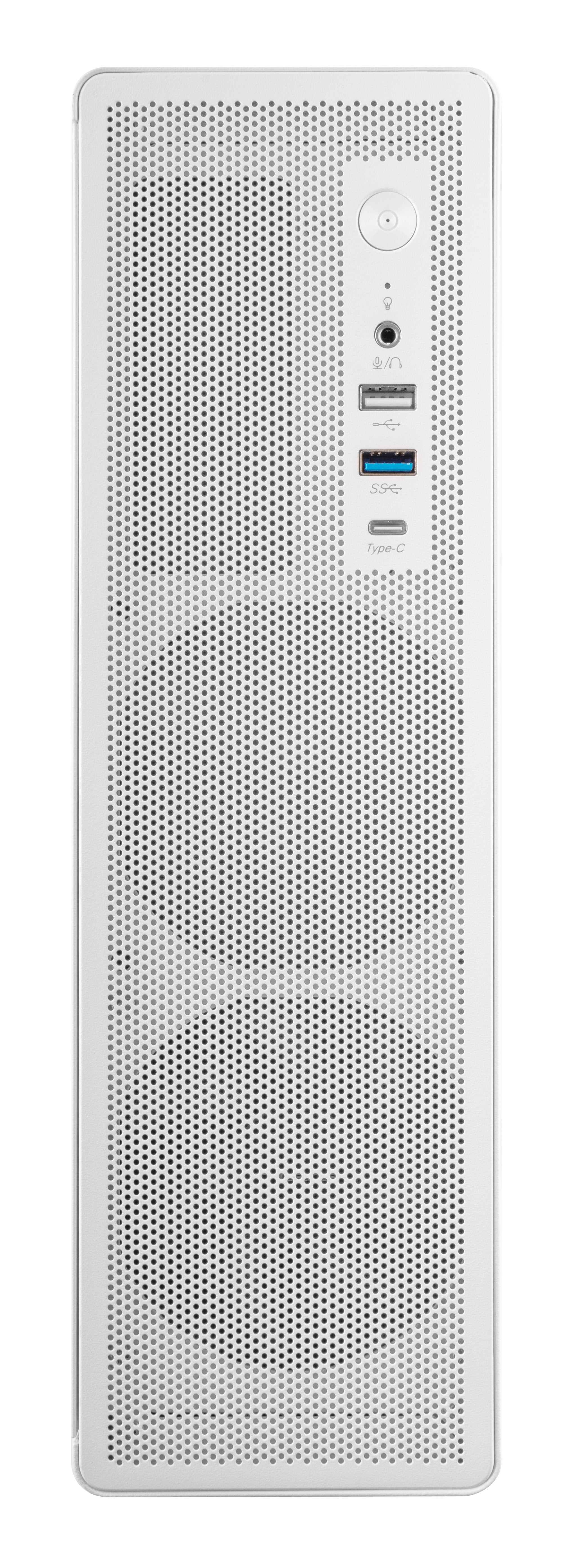 Caja Microatx Slim Tacens 2aeroslim500w 90mm Fan Paneles Mesh Usb-C Color Blanco F.A Tfx 500w