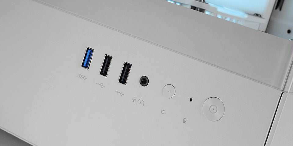 Caja Atx Semitorre Gaming Mars Gaming Mcxo Doble Cristal Templado Argb Gpu 328mm 1x3.5 3x2.5 Blanco