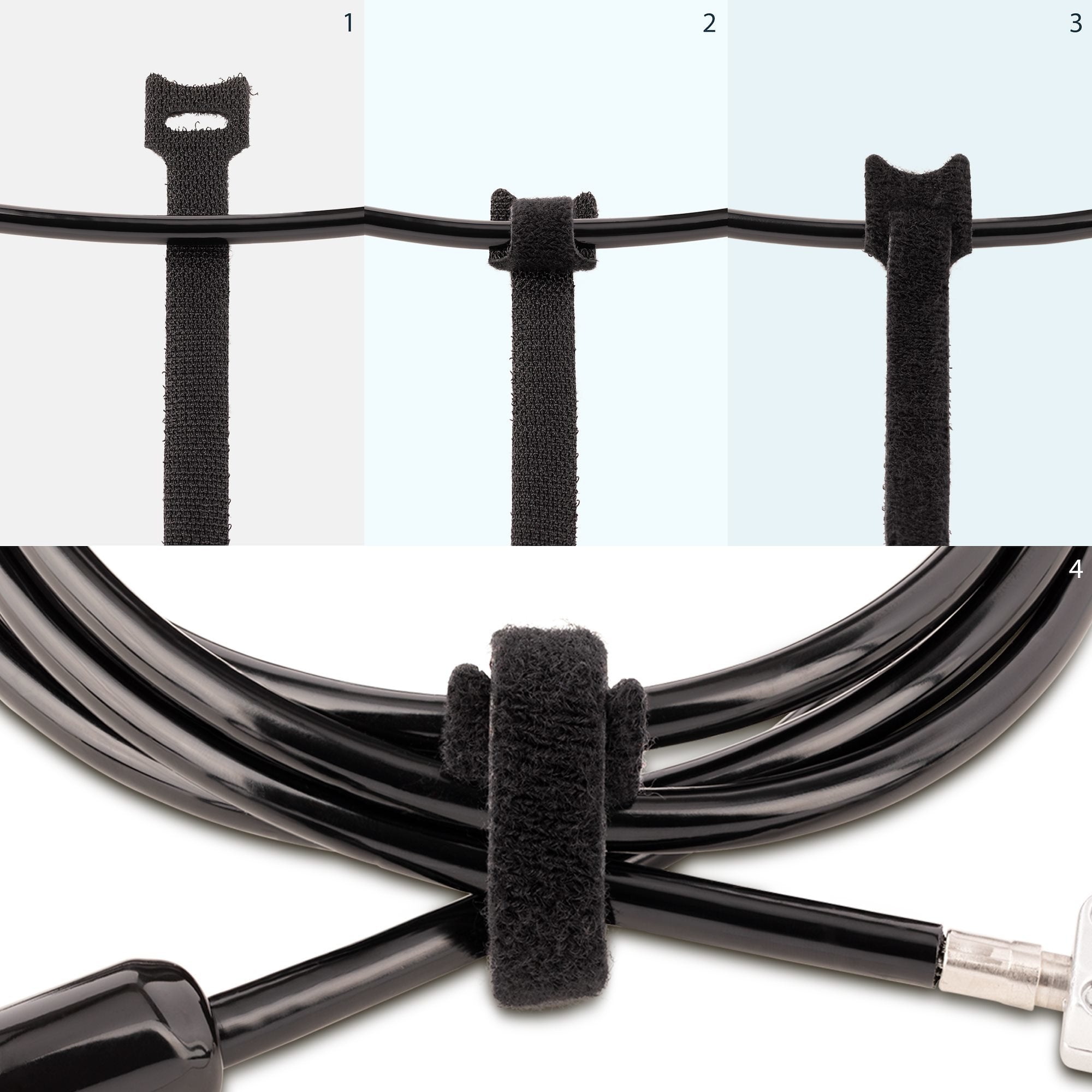 EAN 0065030894104 - StarTech.com B506I-HOOK-LOOP-TIES presilla Bridas adherentes para cables Nylon Negro 50 pieza(s) imagen 5