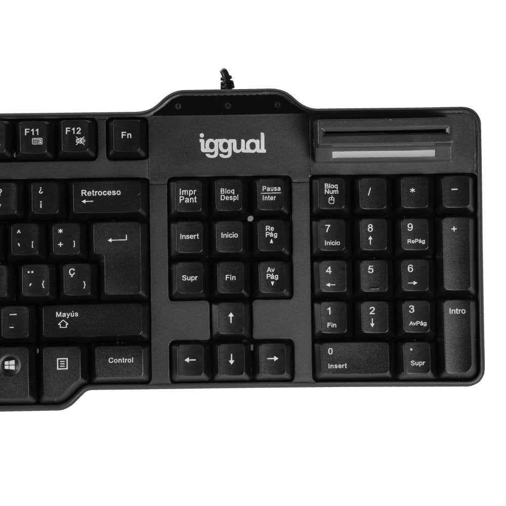 Iggual Teclado Inteligente Ck-Id-Dni Smart Negro