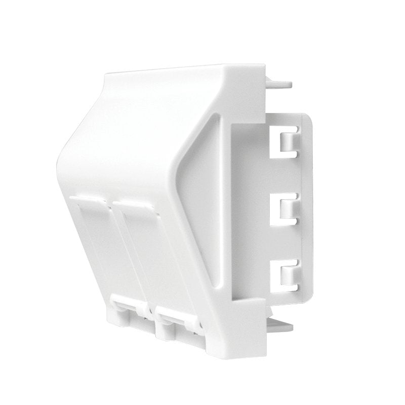 Zub Logilink French Face Plate 45*45 Mm 2-Port White, 45° Type