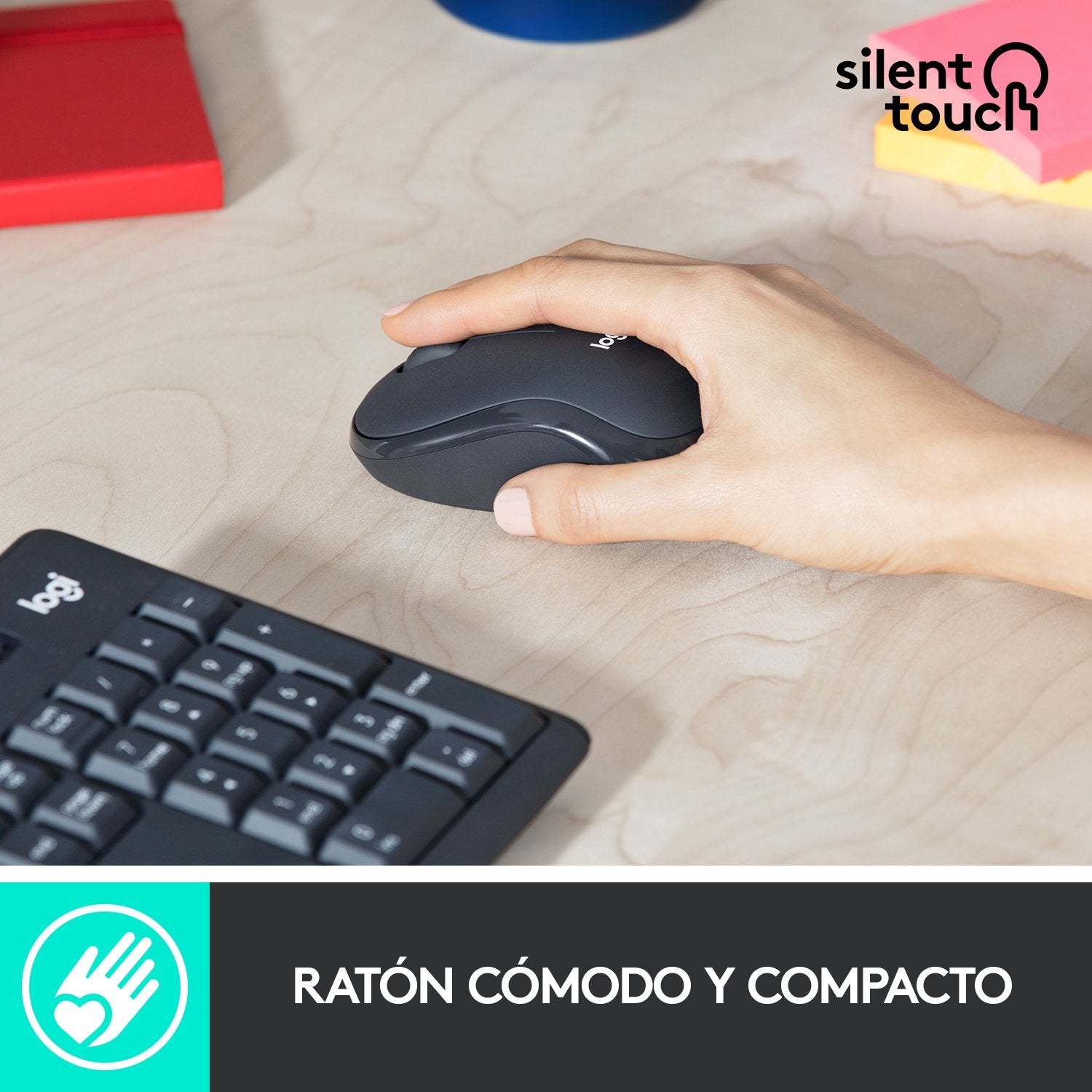 EAN 5099206092419 - Logitech 920-009798 teclado Ratón incluido Oficina RF inalámbrico QWERTY Español Grafito imagen 9