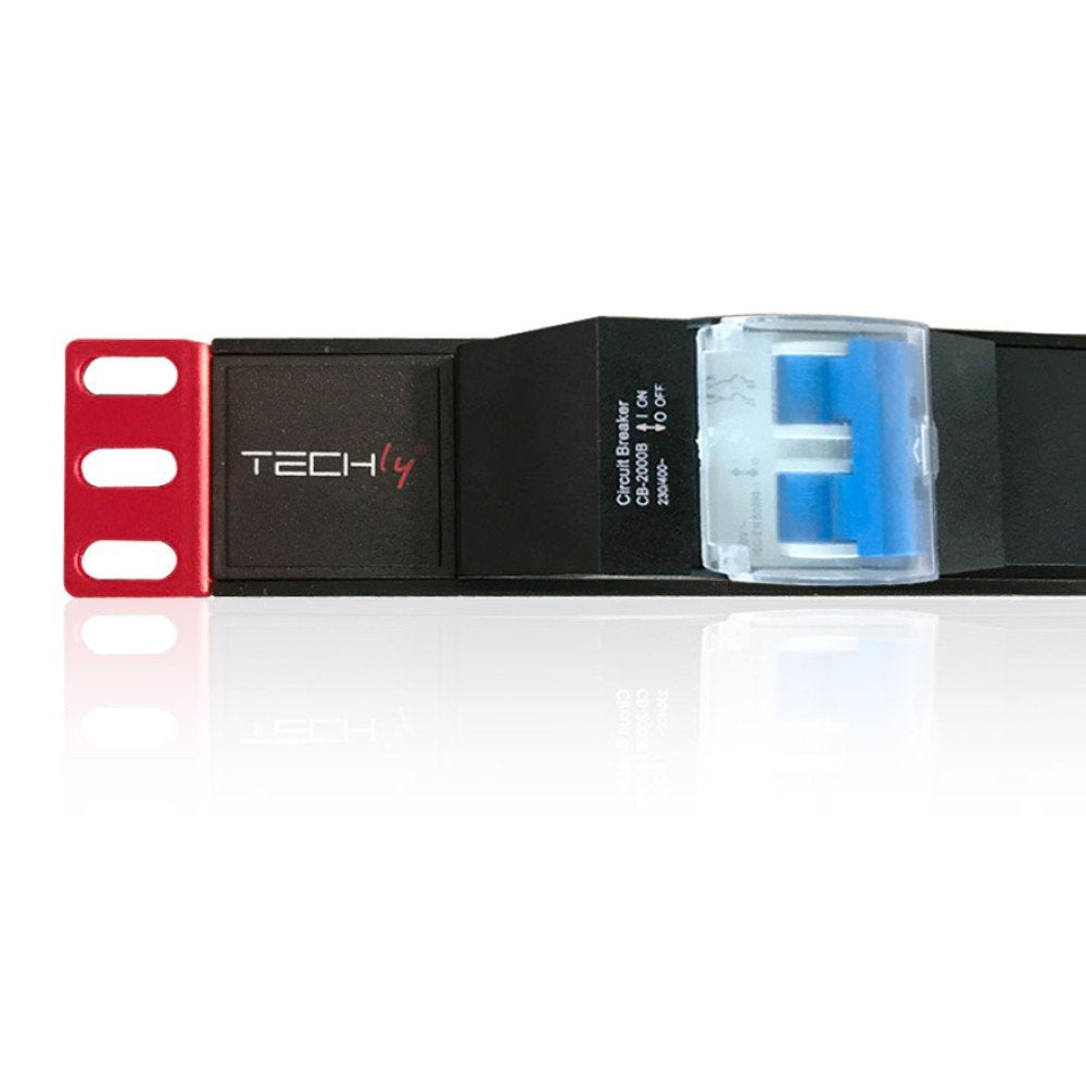 Techly 100471 Regleta Rack 19" Pdu 6 Tomas Schuko Con Magnetotérmico 1he