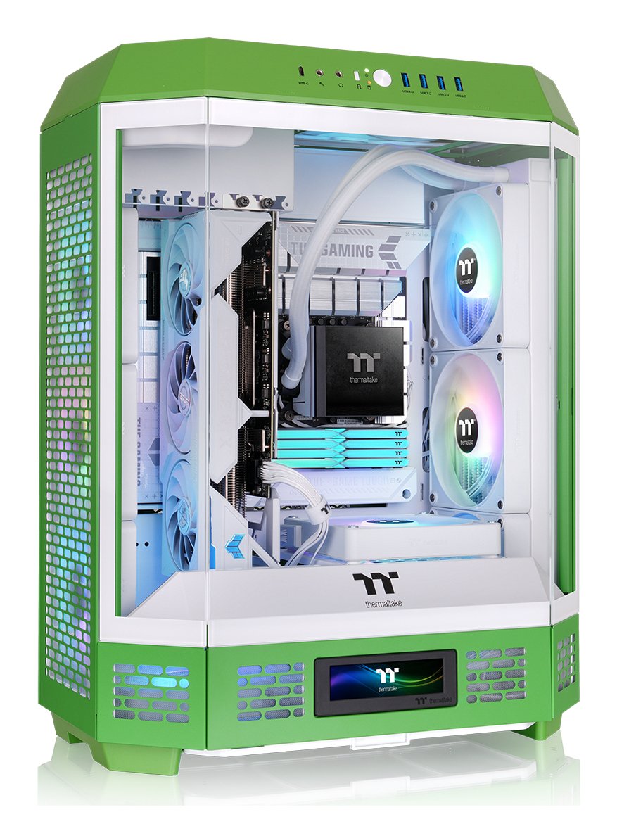 Termaltake La Torre 600, Torre Varicadora Verde, Vidrio Templado X 3 Ca-1z1-00mown-00