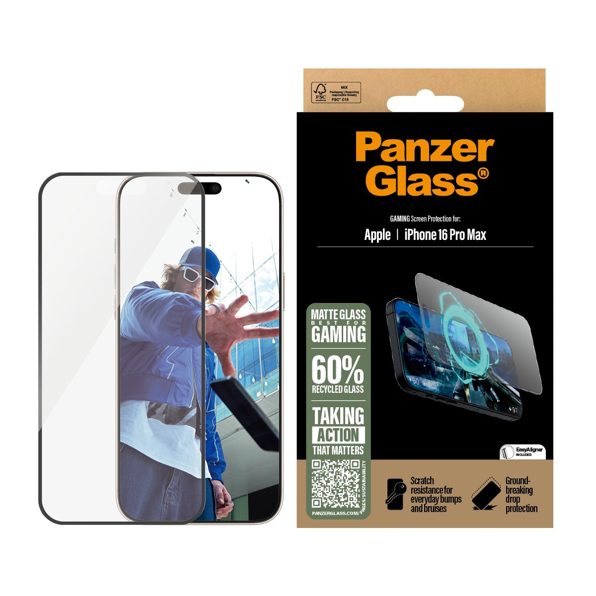 EAN 5715685002366 - PanzerGlass ® Gaming Screen Protector iPhone 16 Pro Max | Ultra-Wide Fit Protector de pantalla Apple 1 pi imagen 2