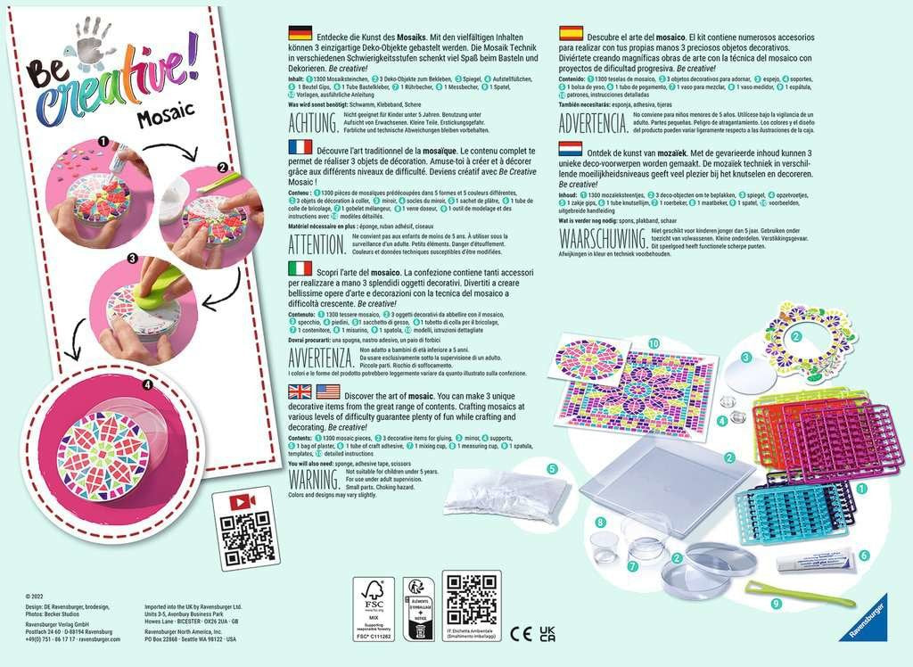 Ravensburger Becreative Mosaic Maxi Romántico 18446