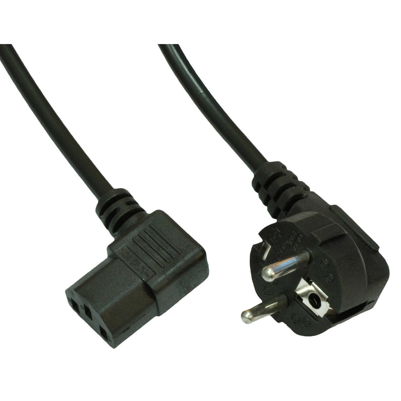 Akyga Cable De Alimentación Ak-Pc-12a Ángulo Cca Iec C13 Cee 7/7 250v / 50hz 3m
