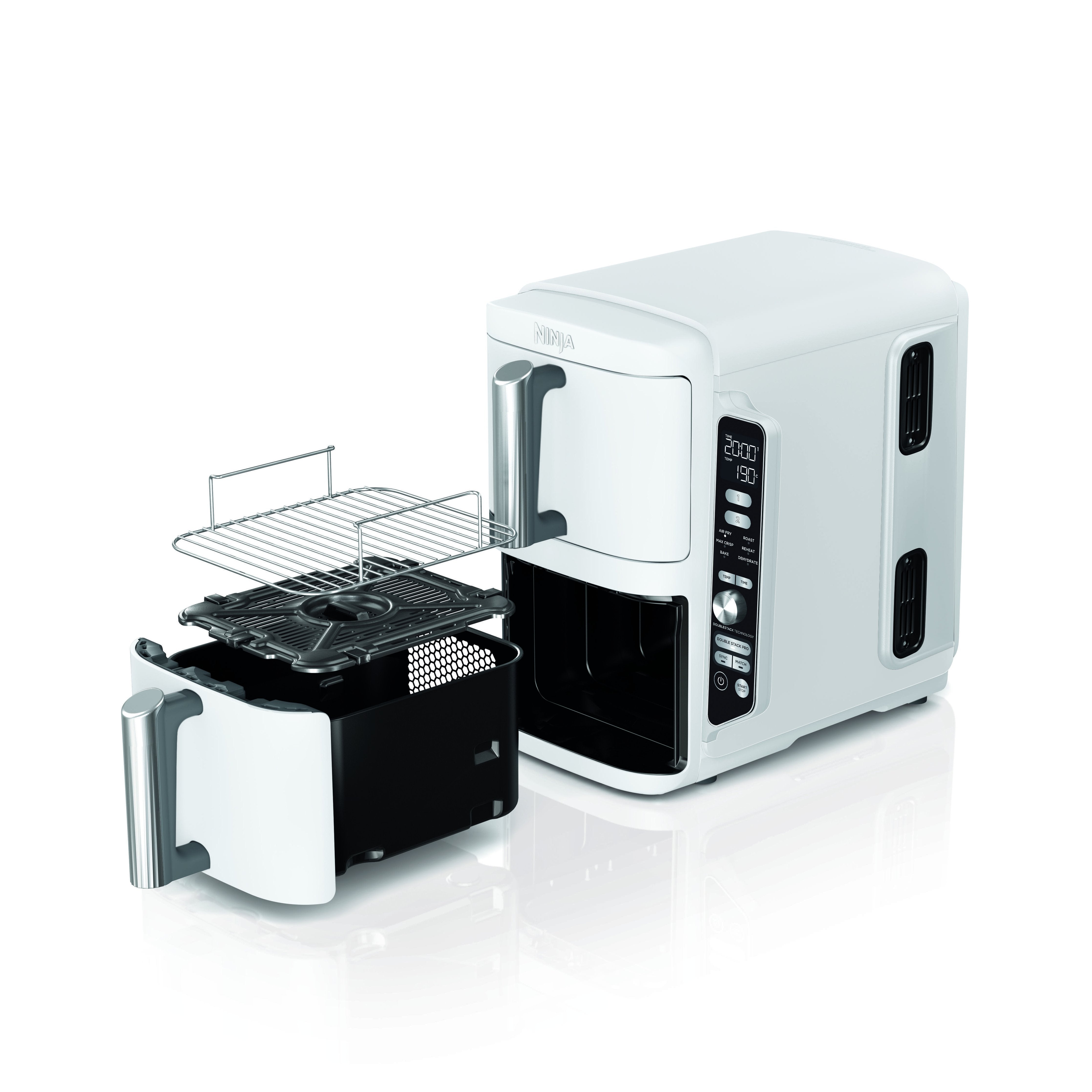 Freidora Sin Aceite Ninja Double Stack Xl De 9,5 L, Color Blanco Sl400euwh